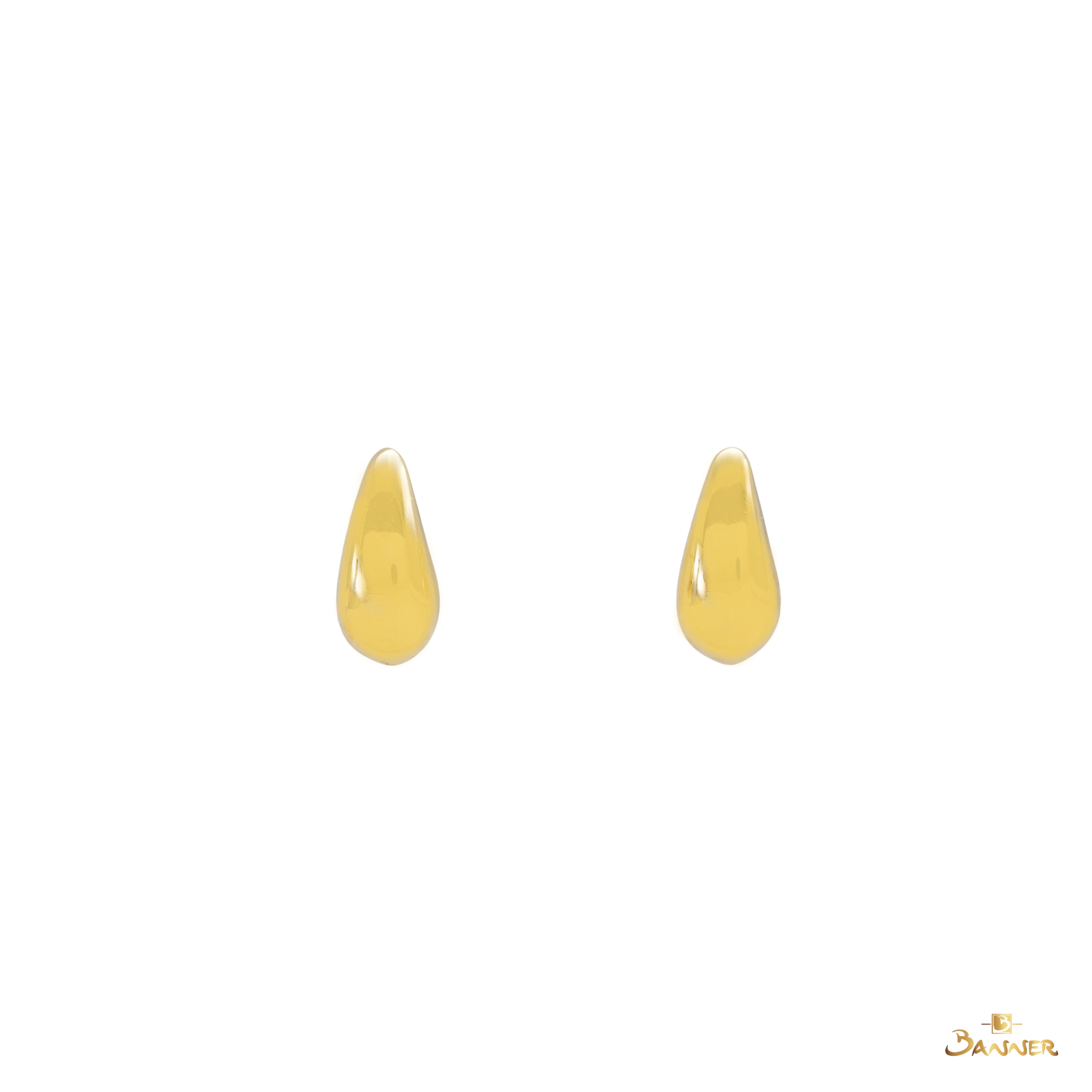 18K Yellow Gold Mini Kendall Dome Earrings