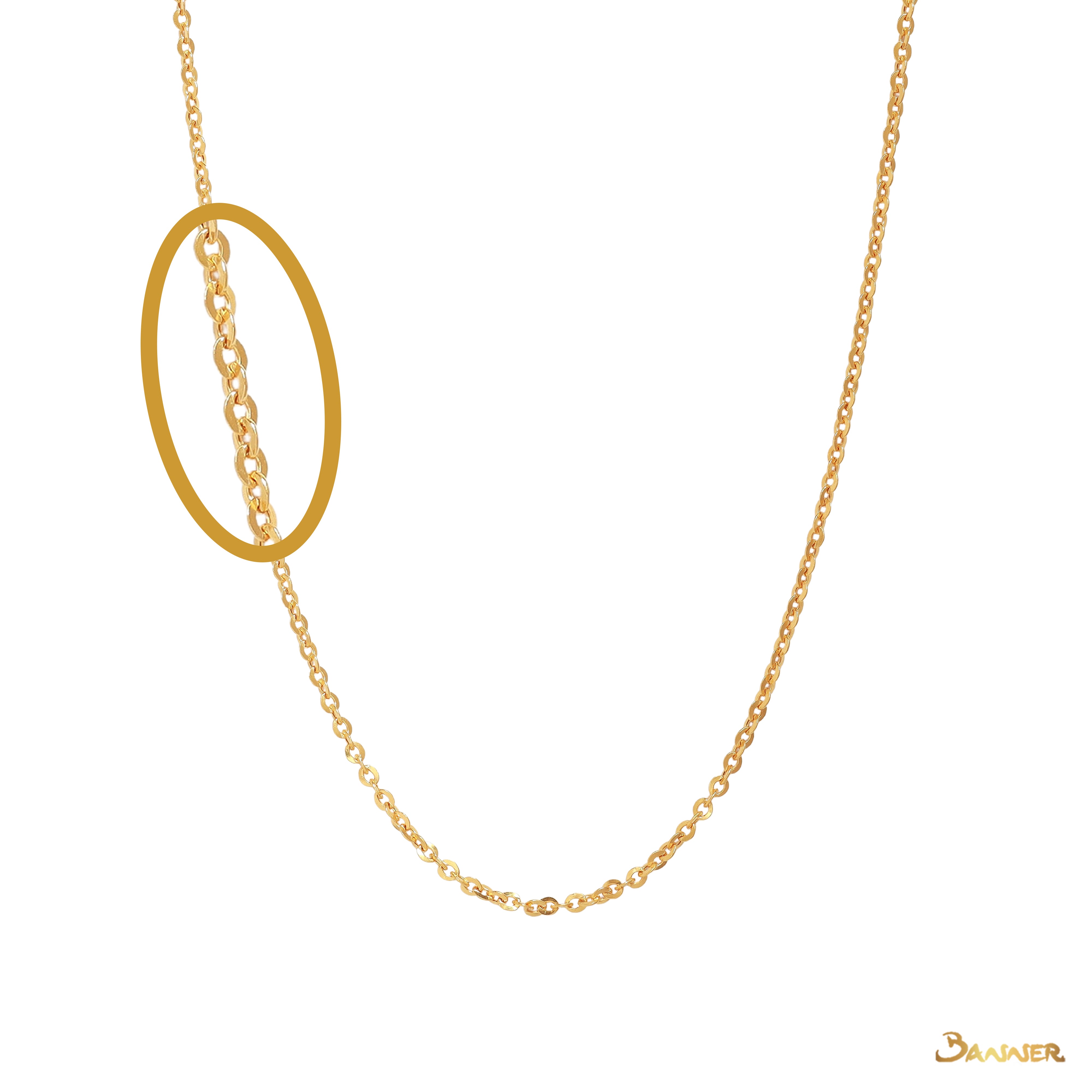 18k Yellow Gold Necklace ( 16" - 18" )