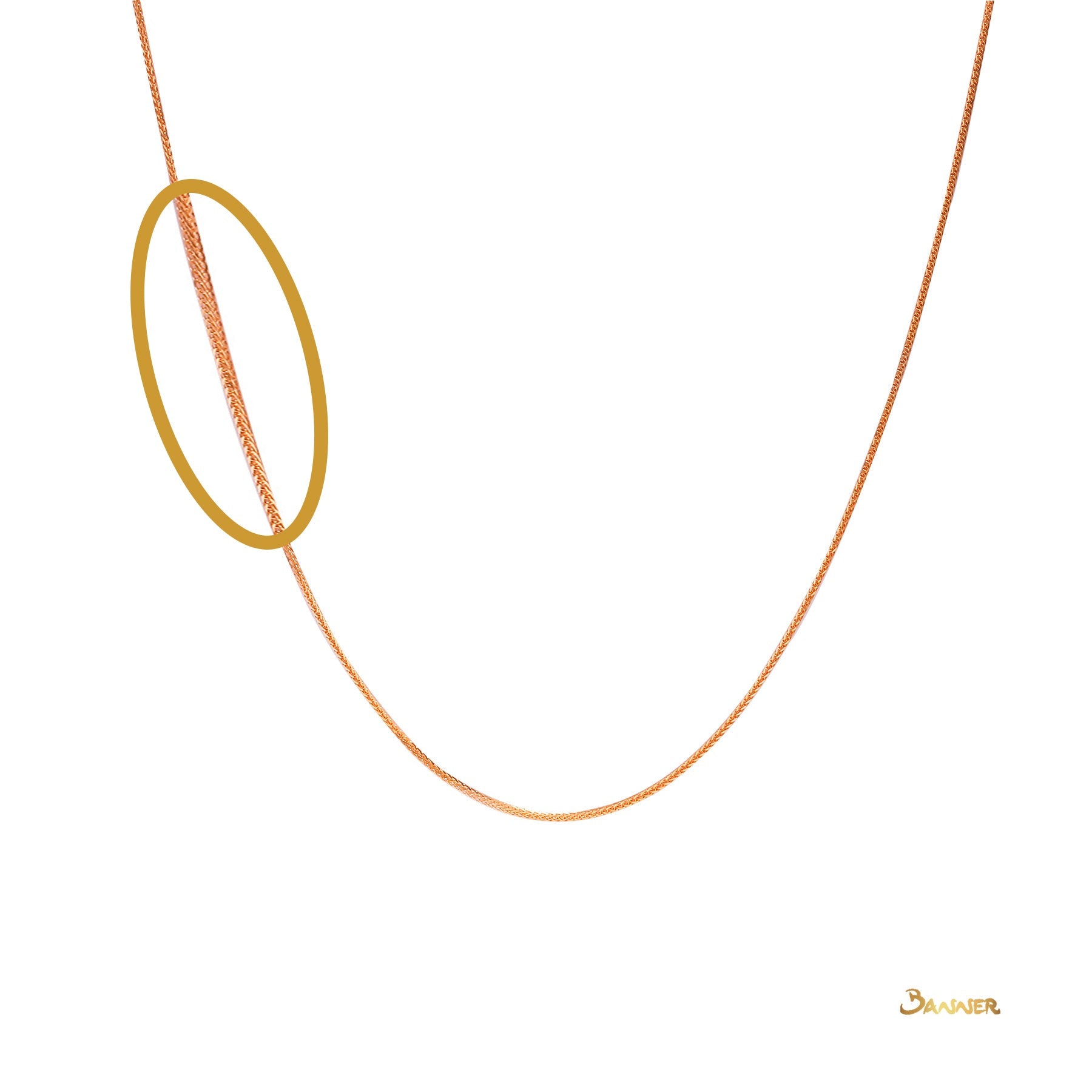 18k Yellow Gold Necklace ( 16" )