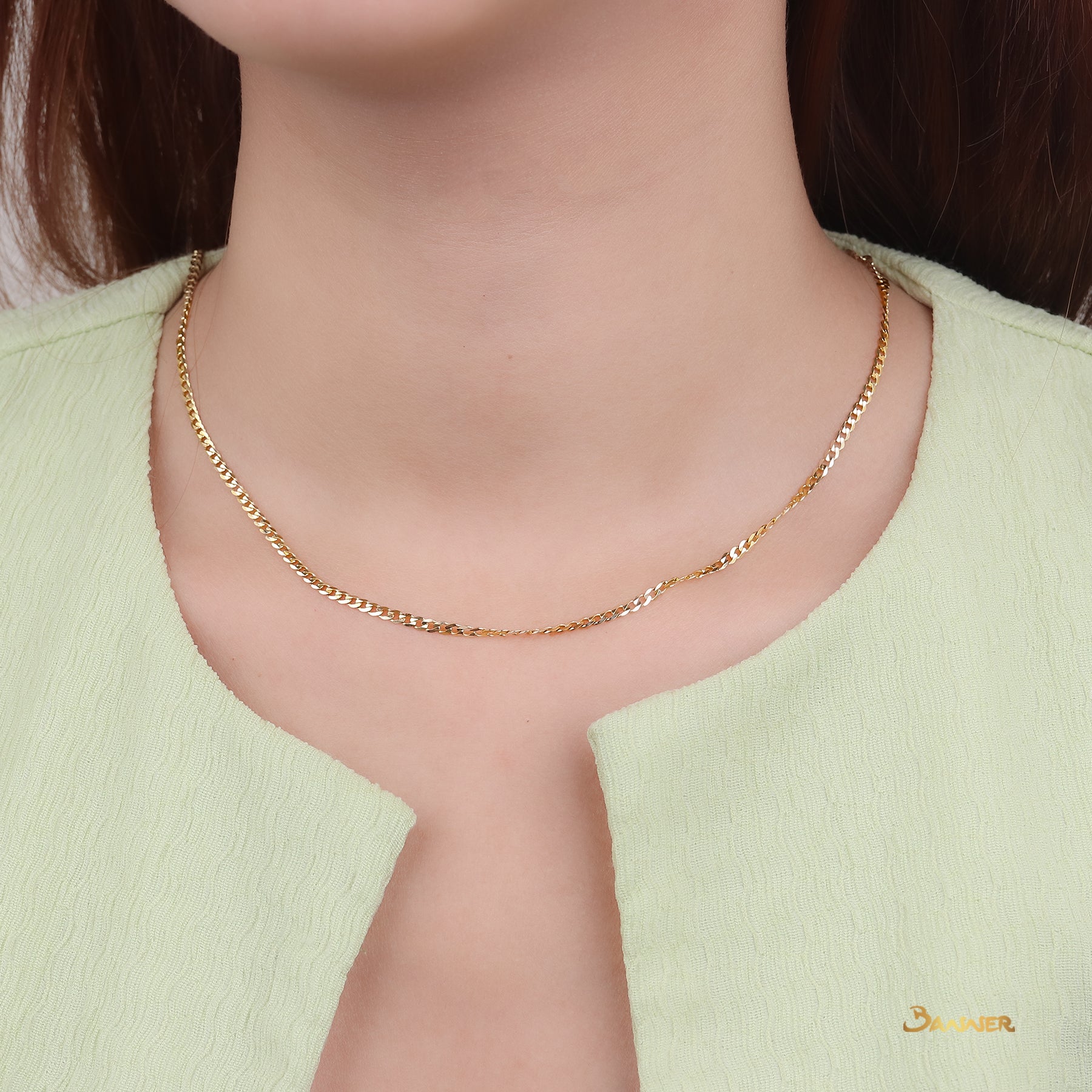 18k Yellow Gold Necklace (16 inches)