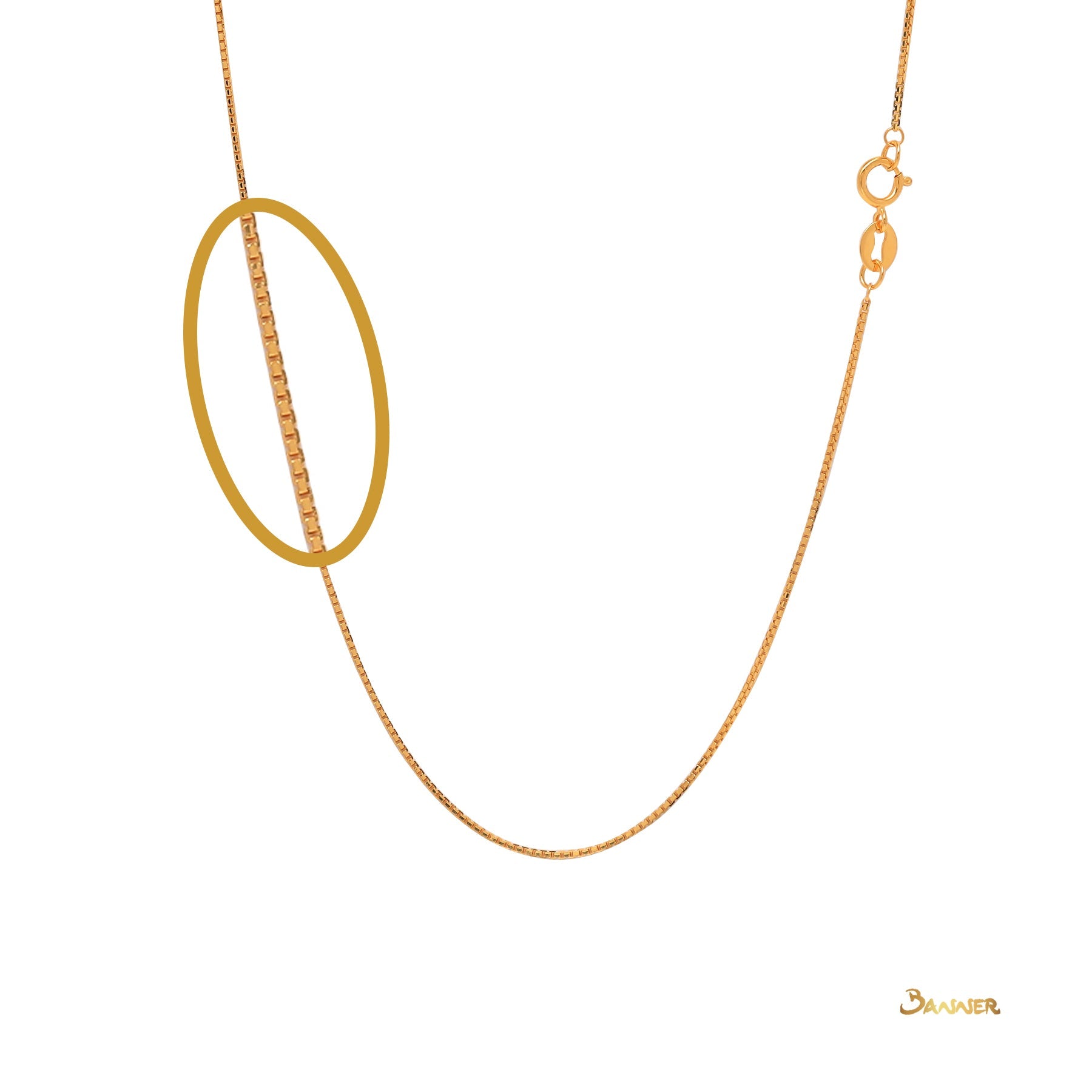 18k Yellow Gold Necklace ( 16" )