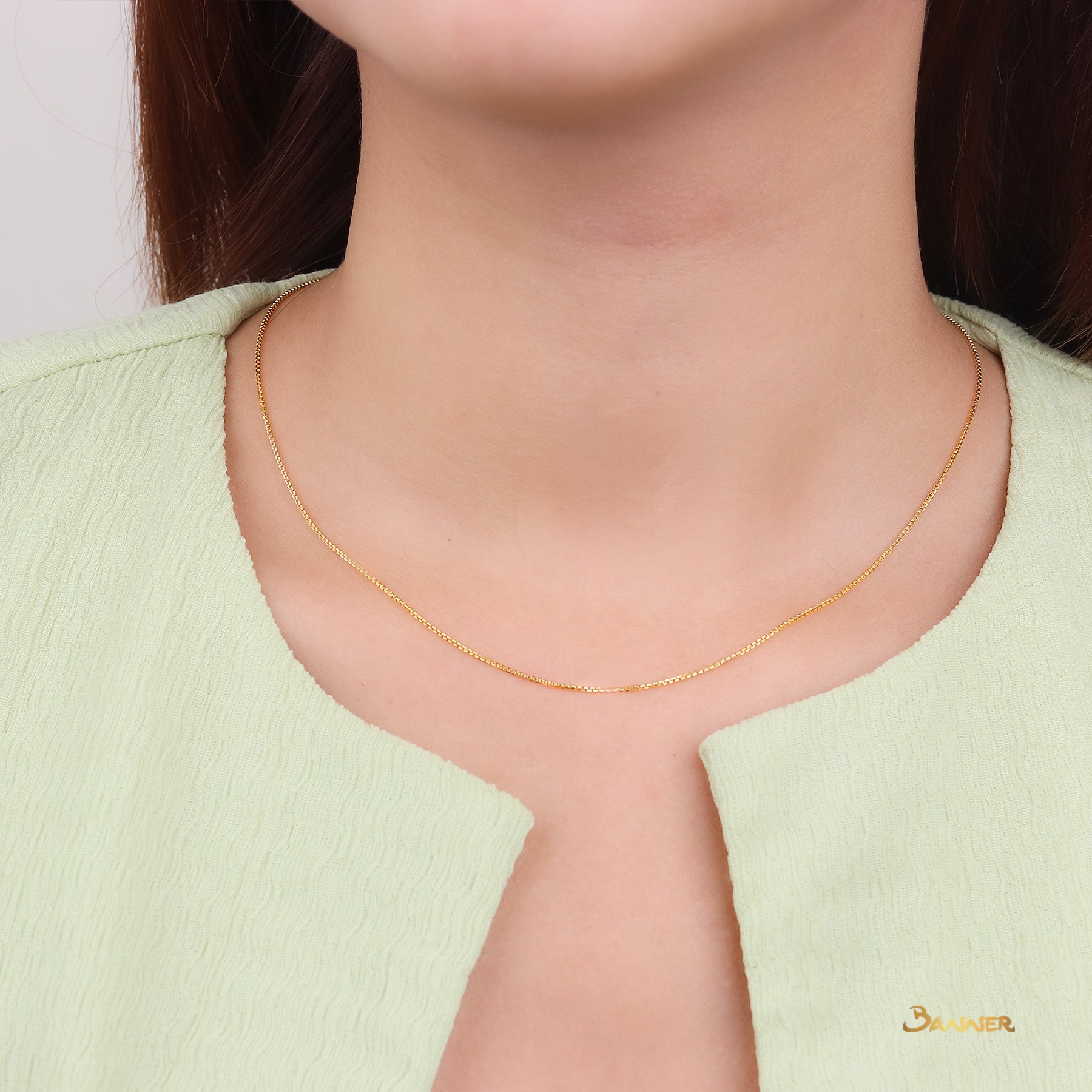 18k Yellow Gold Necklace (16 inches)