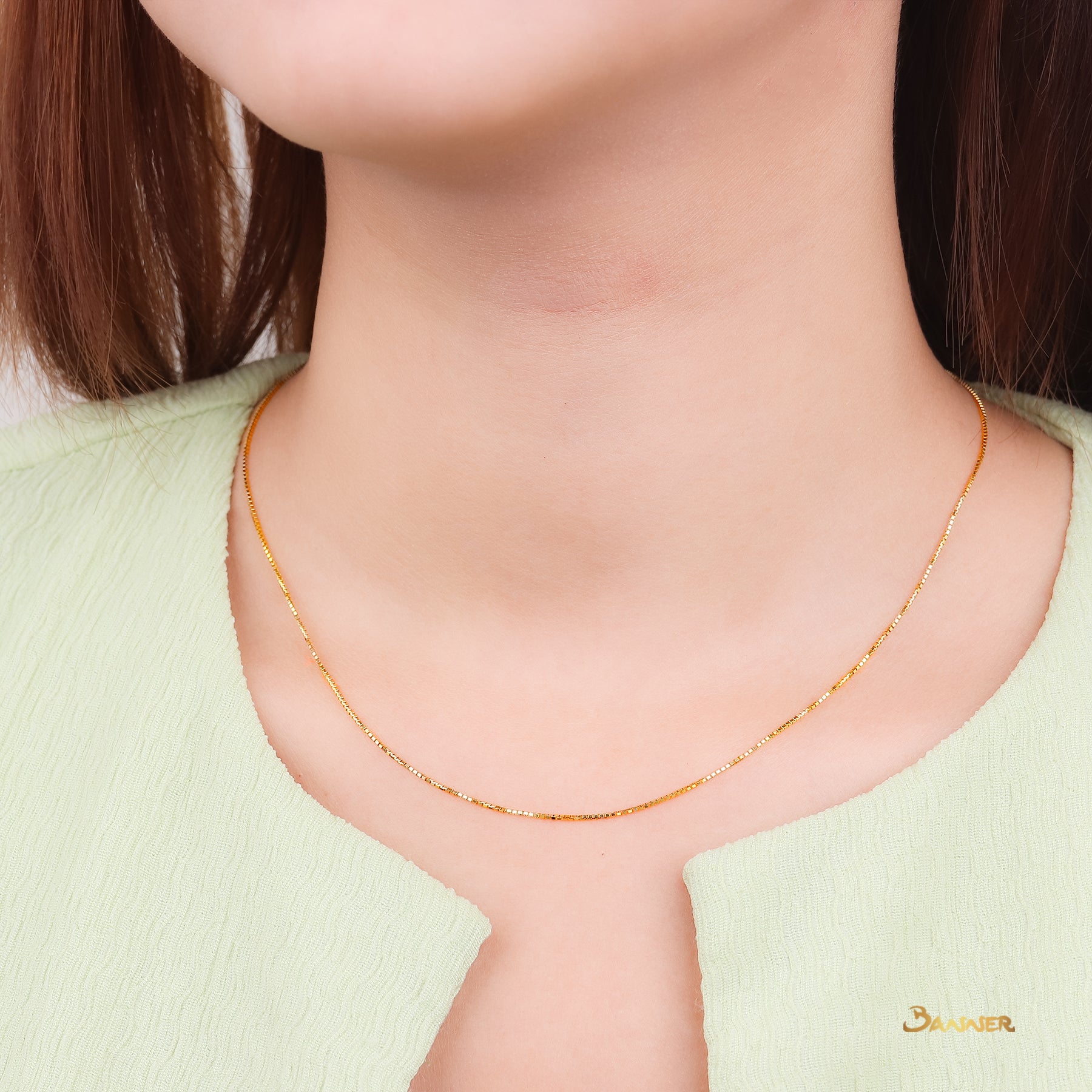 18k Yellow Gold Necklace (16 inches)