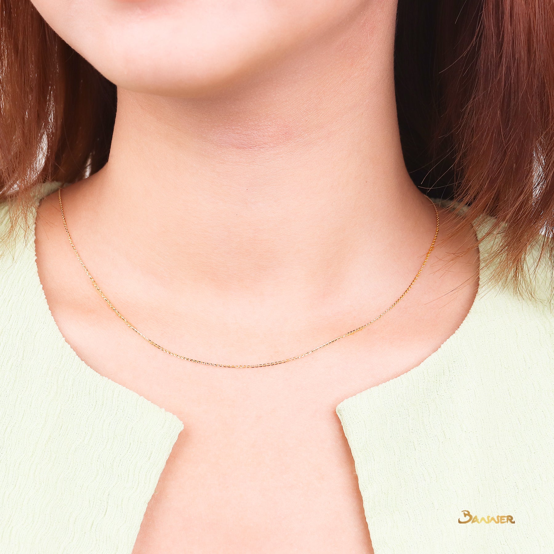 18k Yellow Gold Necklace (16 inches)