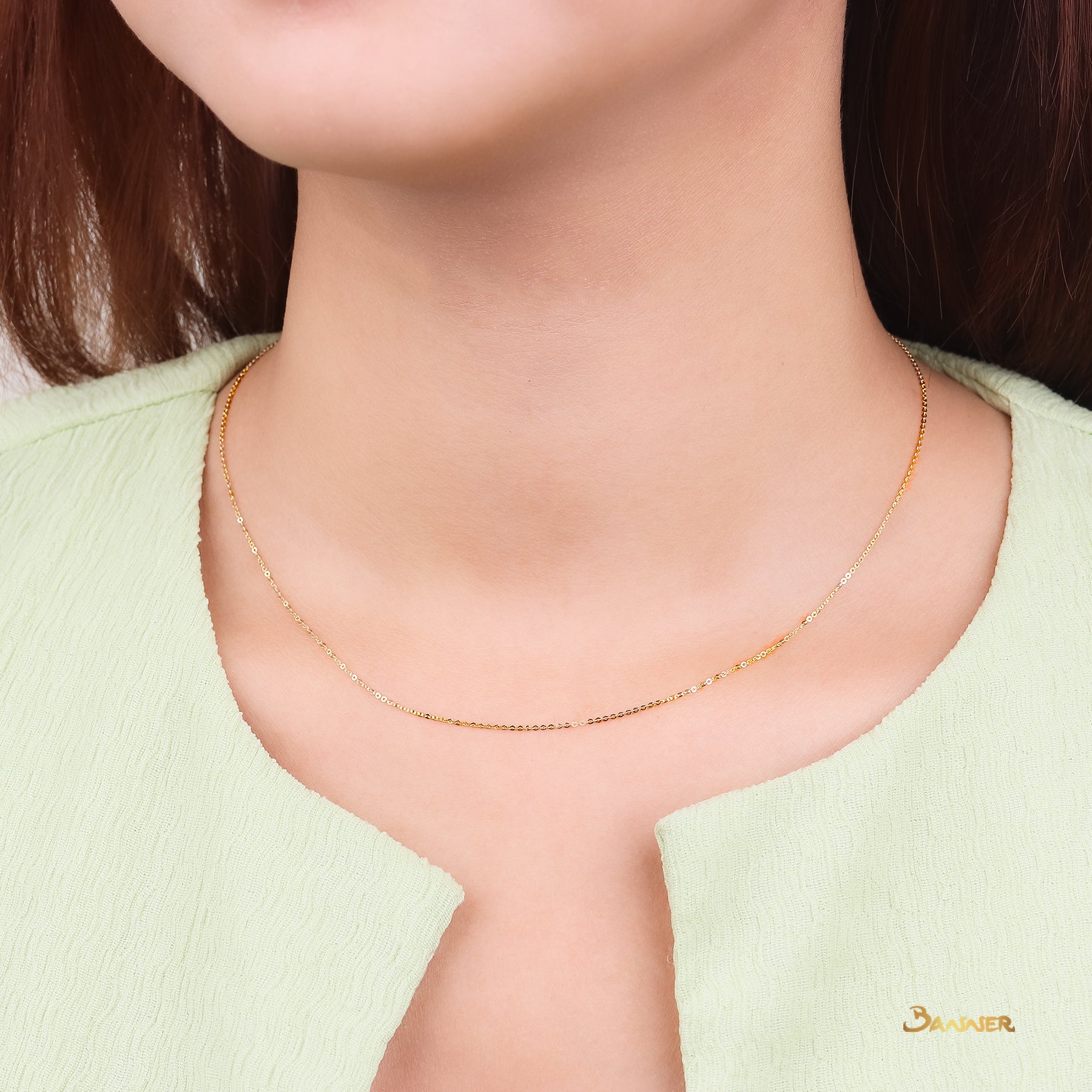 18k Yellow Gold Necklace (17 inches)