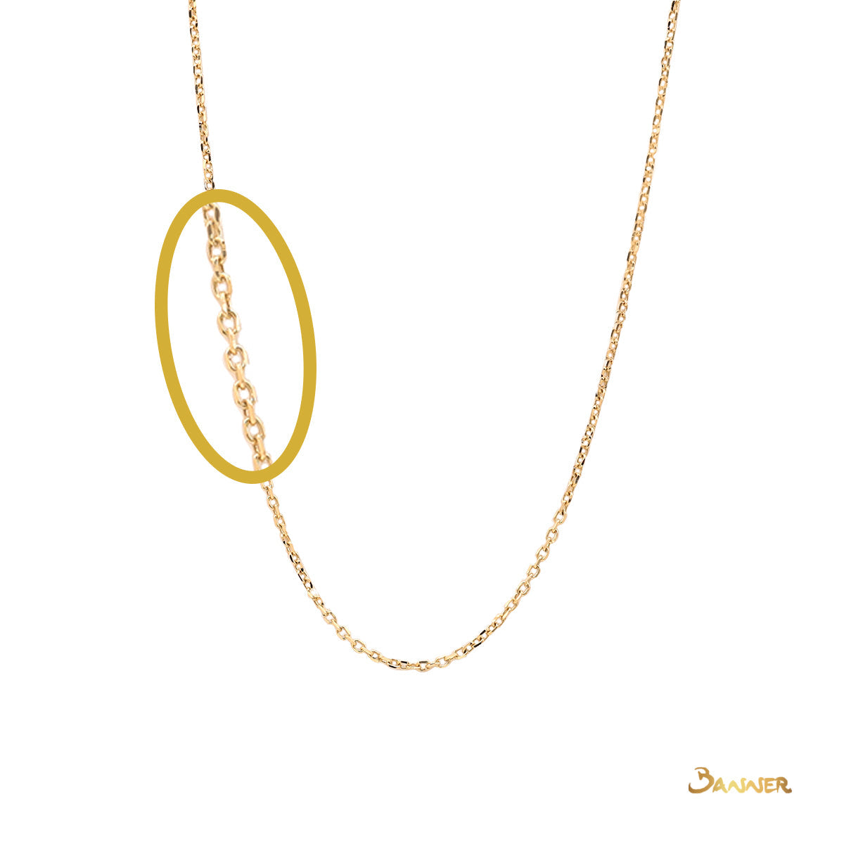 18k Yellow Gold Necklace(16 inches)