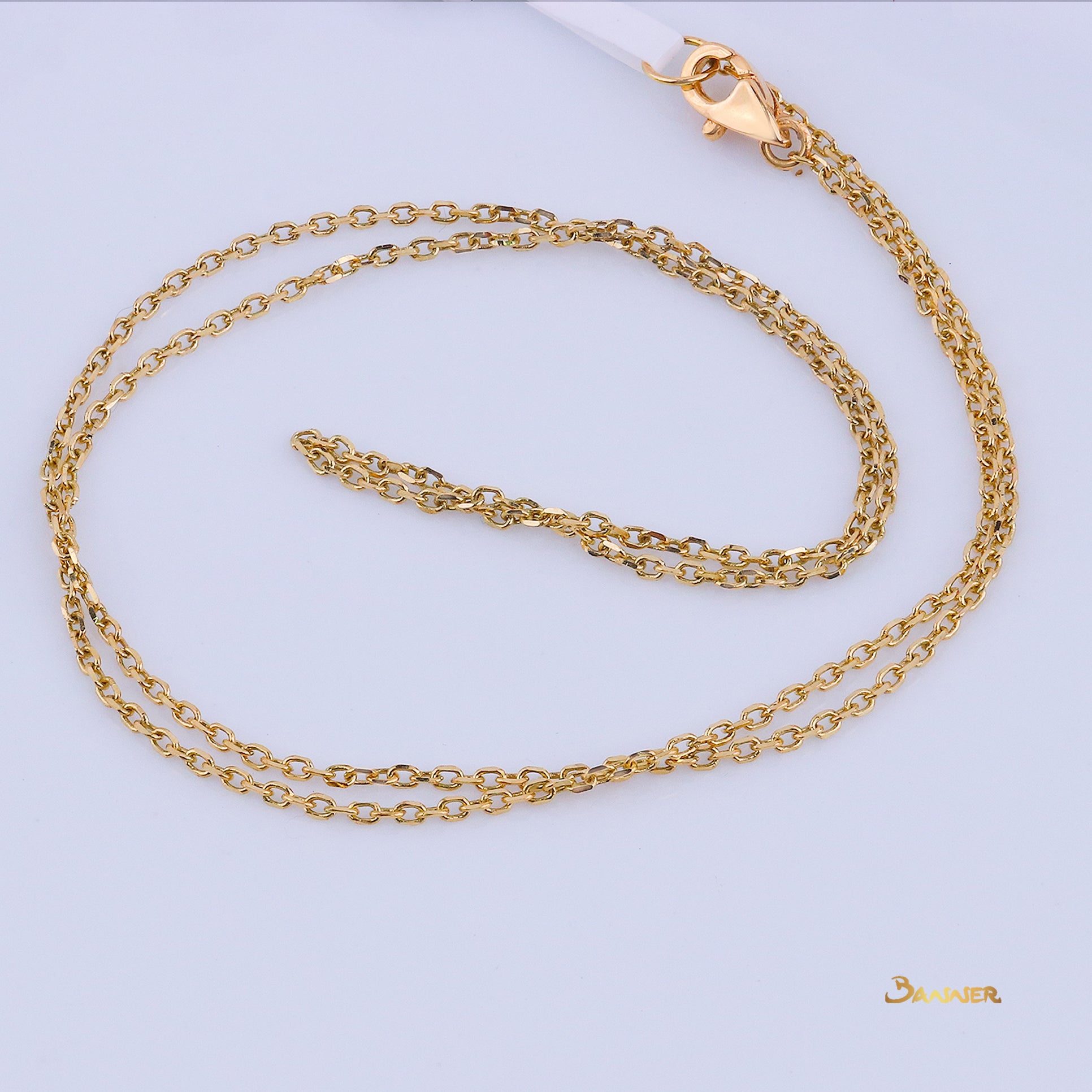 18k Yellow Gold Necklace(16 inches)