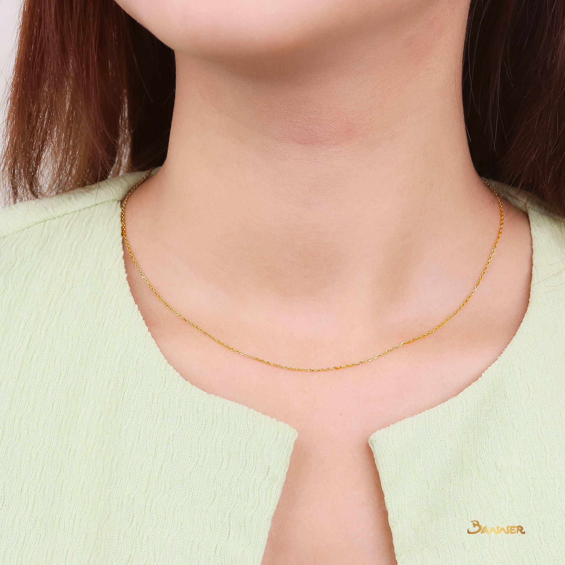 18k Yellow Gold Necklace (18 inches)