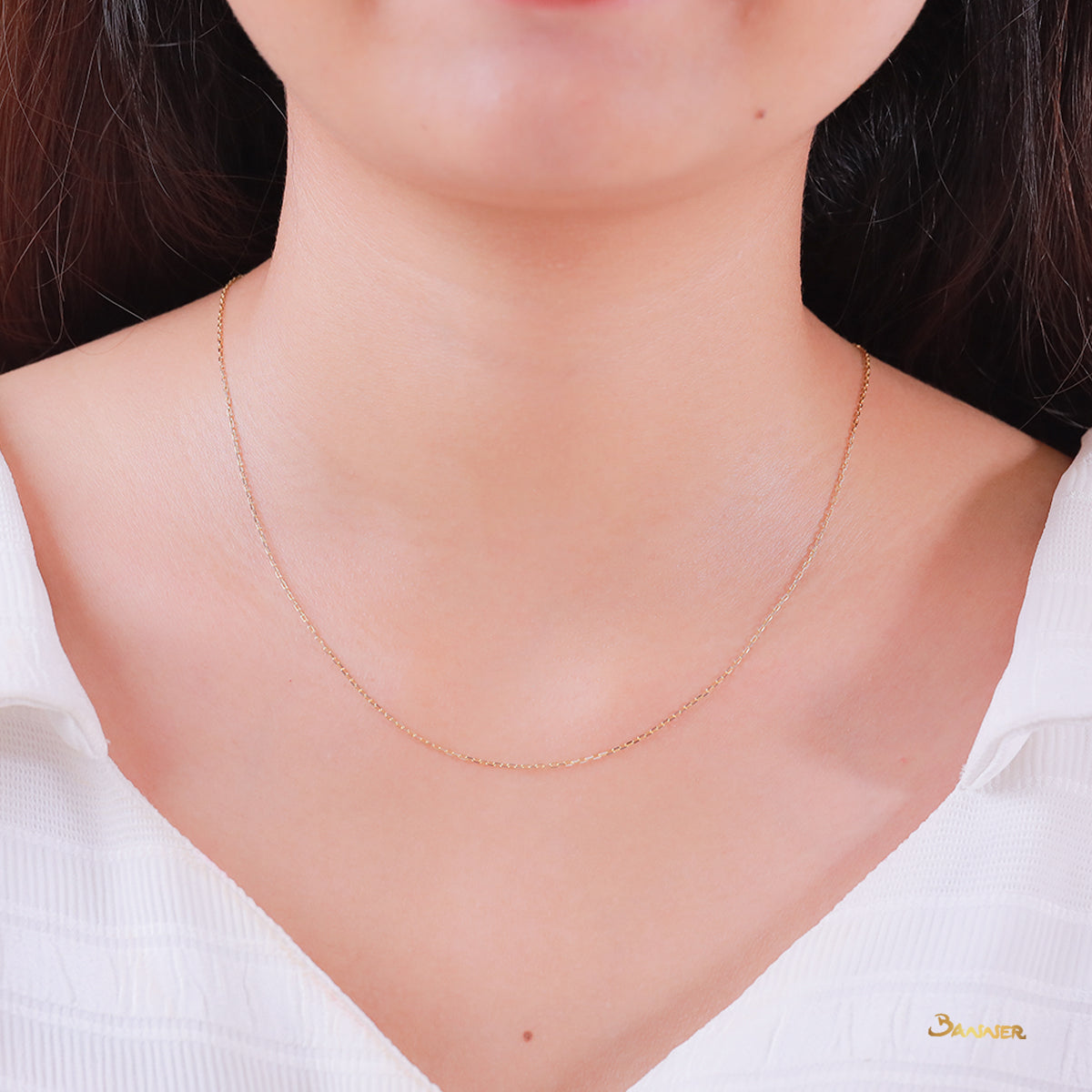 18k Yellow Gold Necklace(2 color)