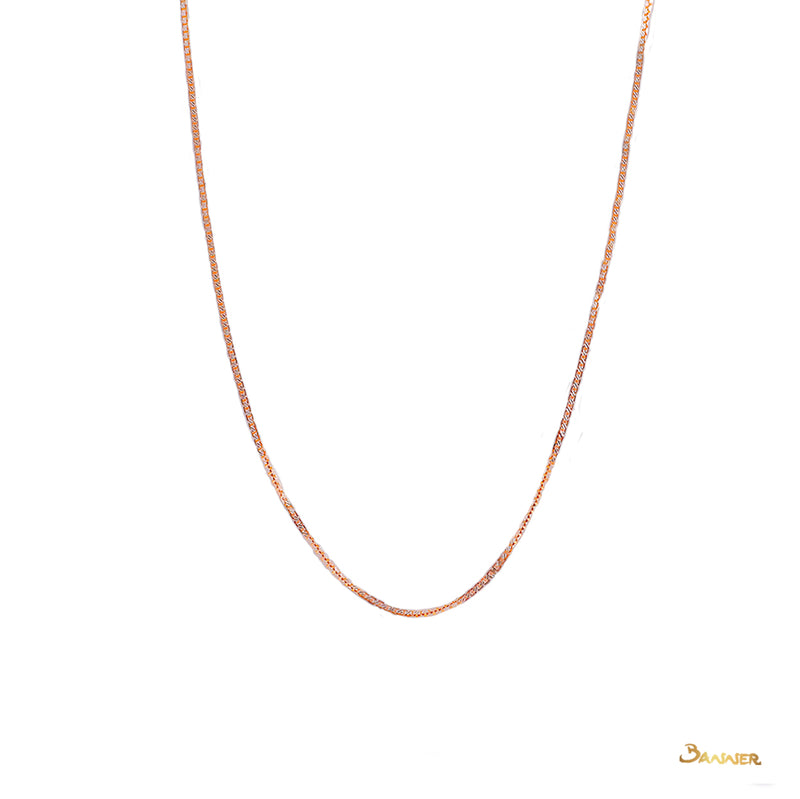 18k Yellow Gold Necklace(2 color)(16" - 18")
