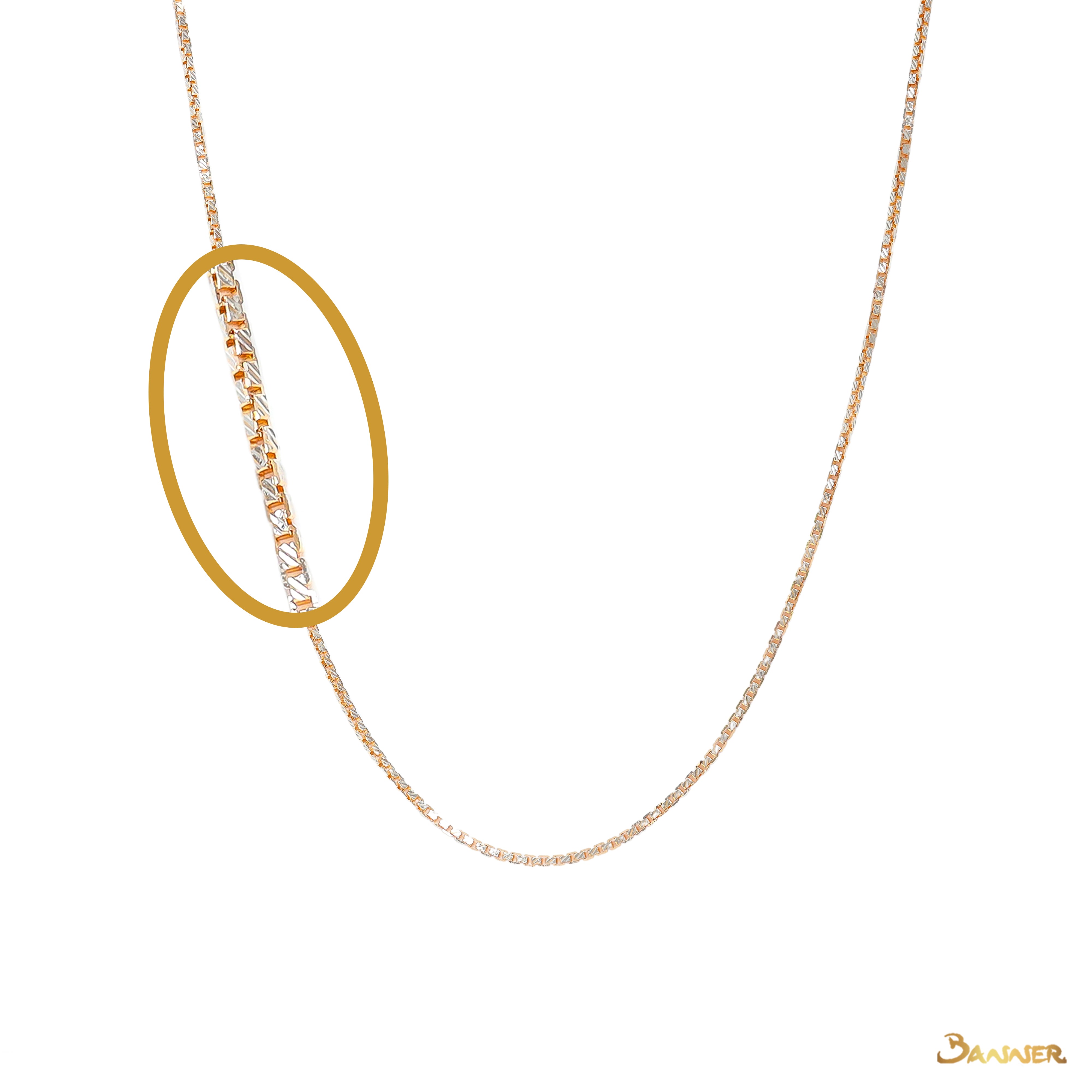 18k Yellow Gold Necklace(2 color)(16" - 18")