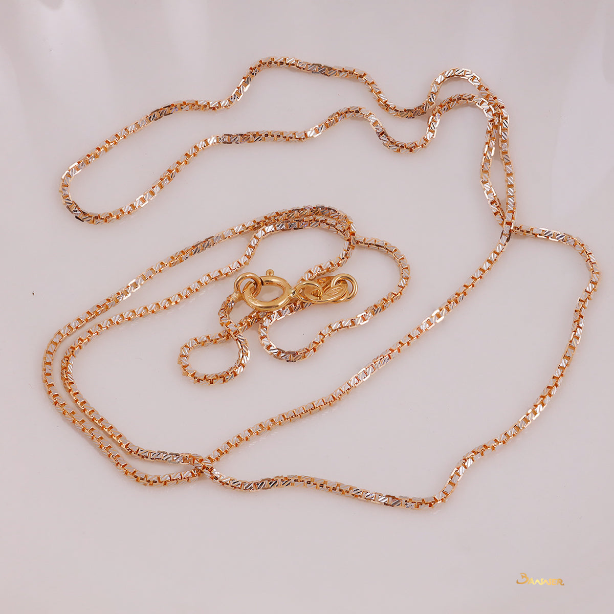 18k Yellow Gold Necklace(2 color)(16" - 18")