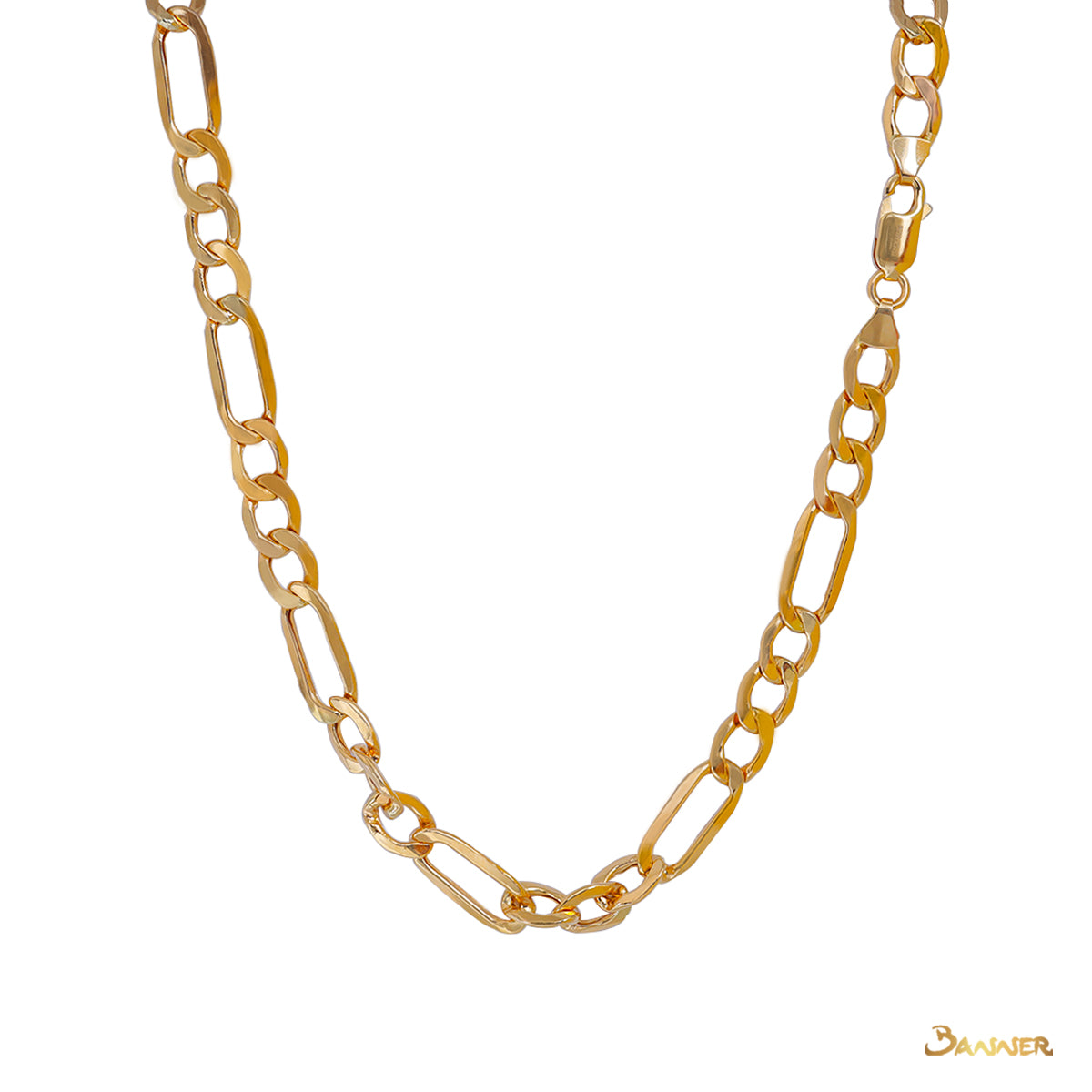 18k Yellow Gold Rambo Chain Necklace