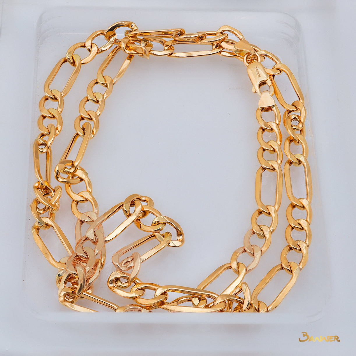 18k Yellow Gold Rambo Chain Necklace