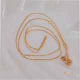 18k Yellow Gold Necklace(2 Adjust)