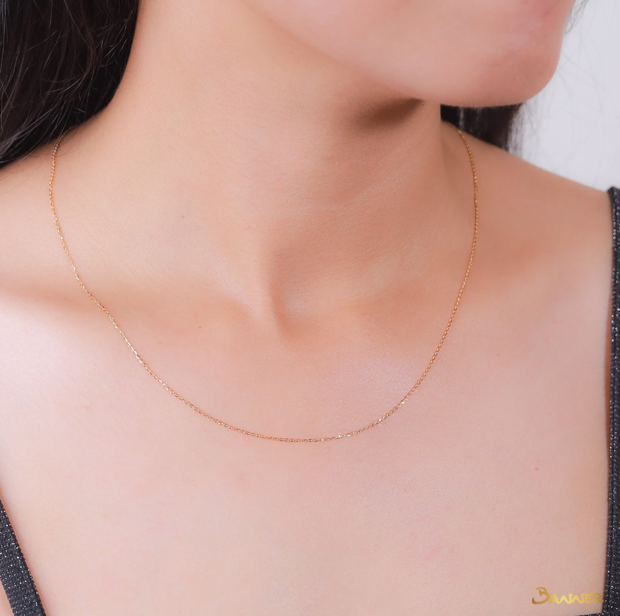 18k Yellow Gold Necklace(2 Adjust)