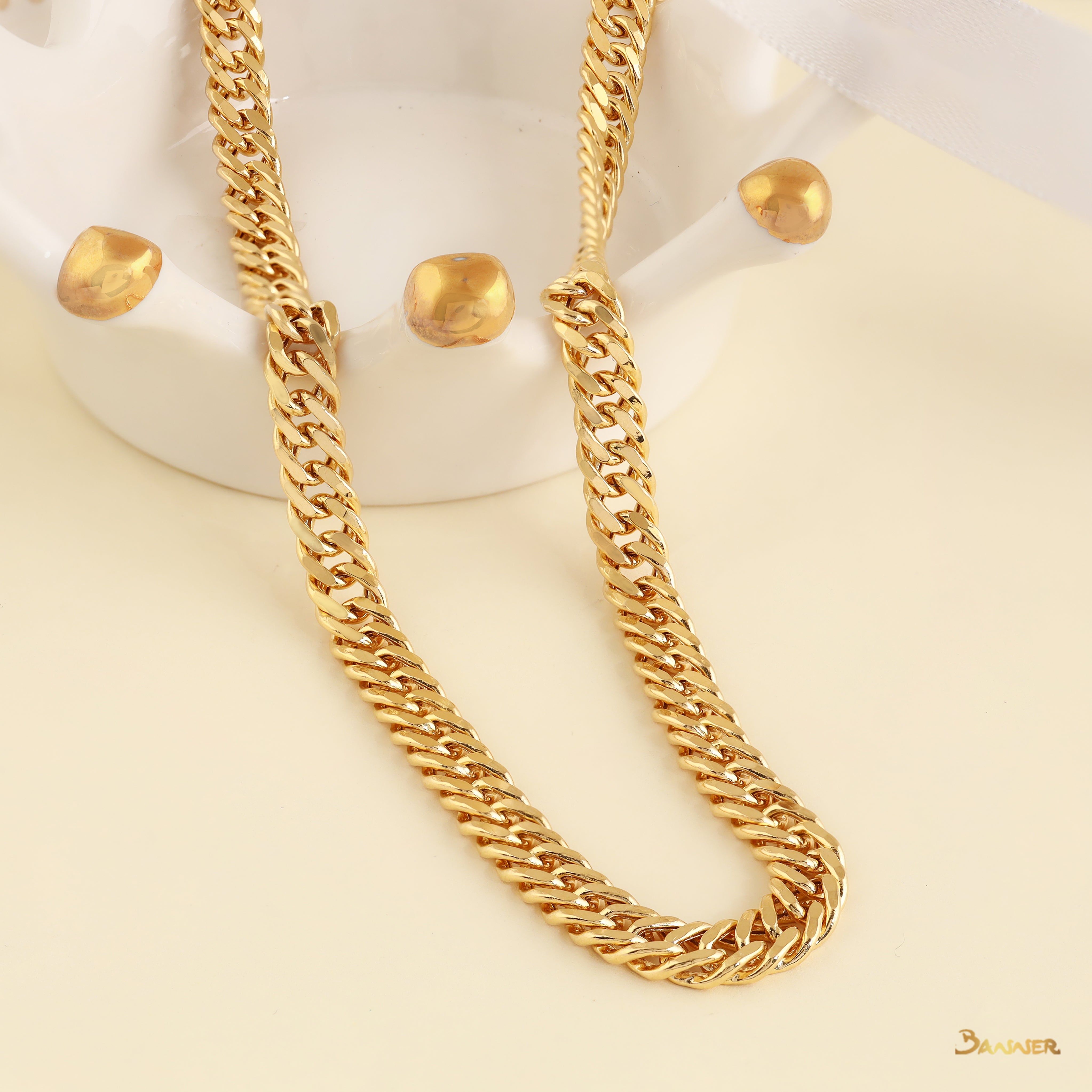 18k Yellow Gold Rambo Chain Necklace