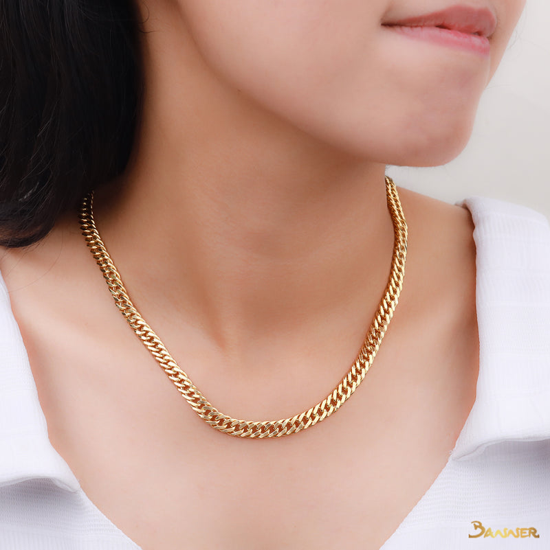 18k Yellow Gold Rambo Chain Necklace