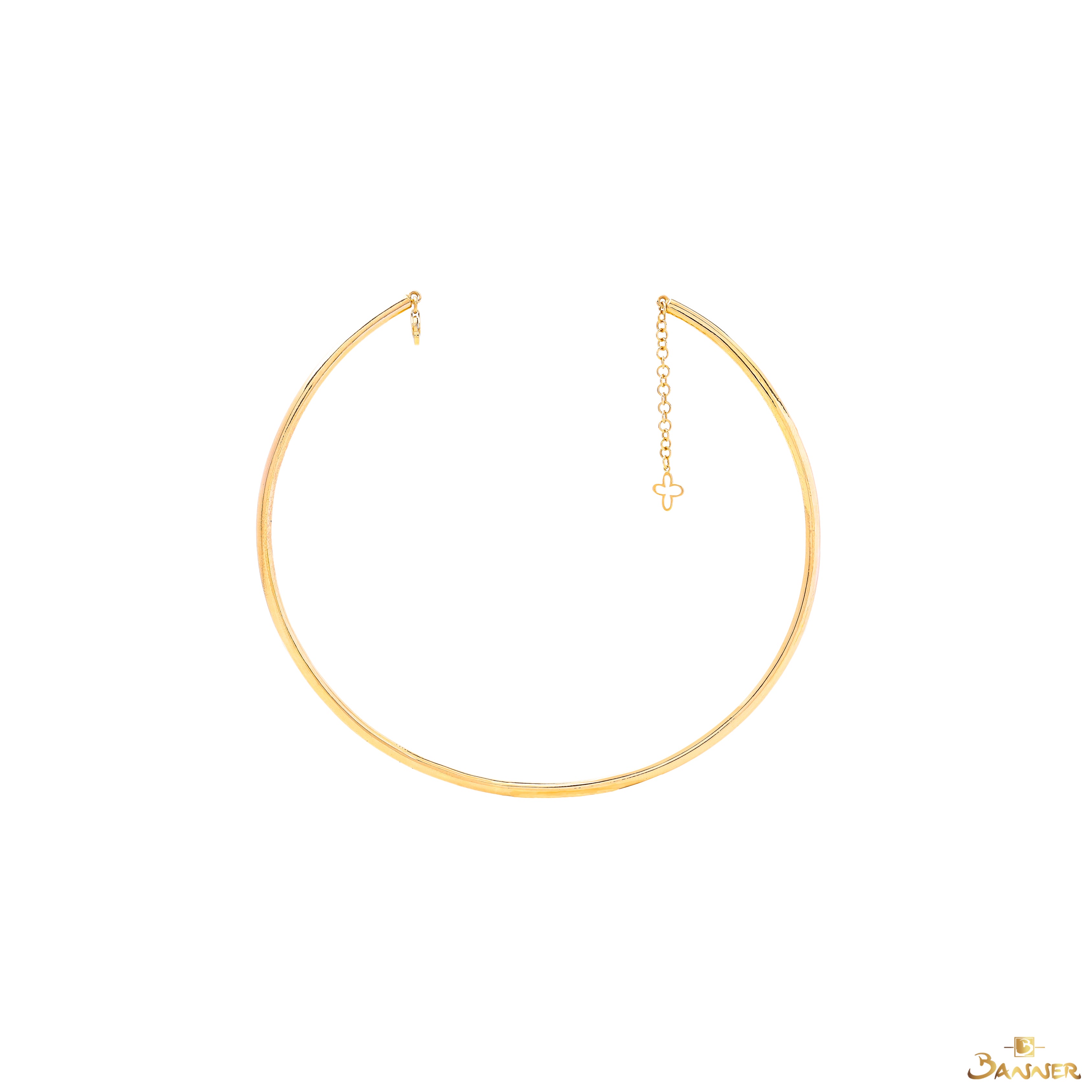 18k Yellow Gold Hard Necklace