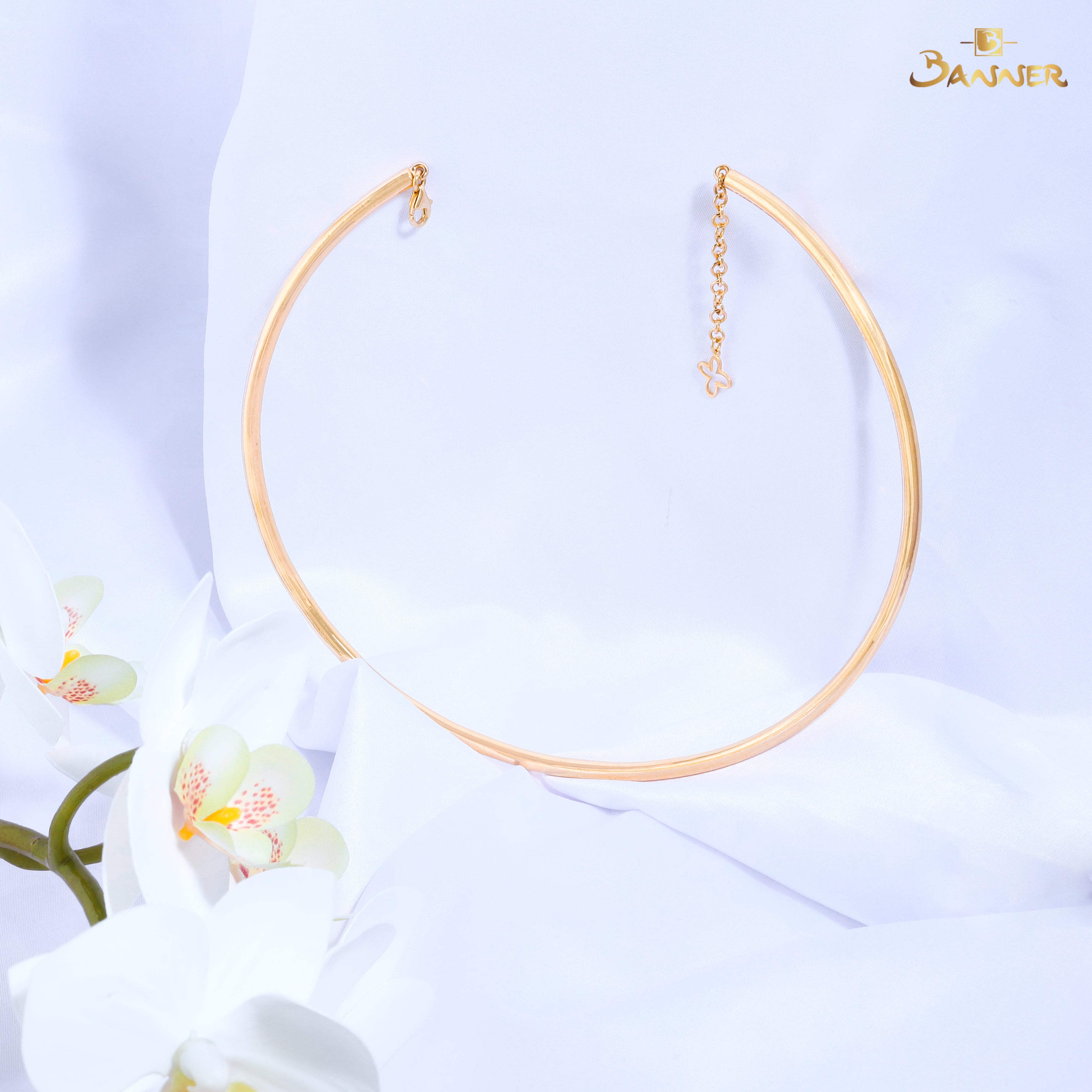 18k Yellow Gold Hard Necklace