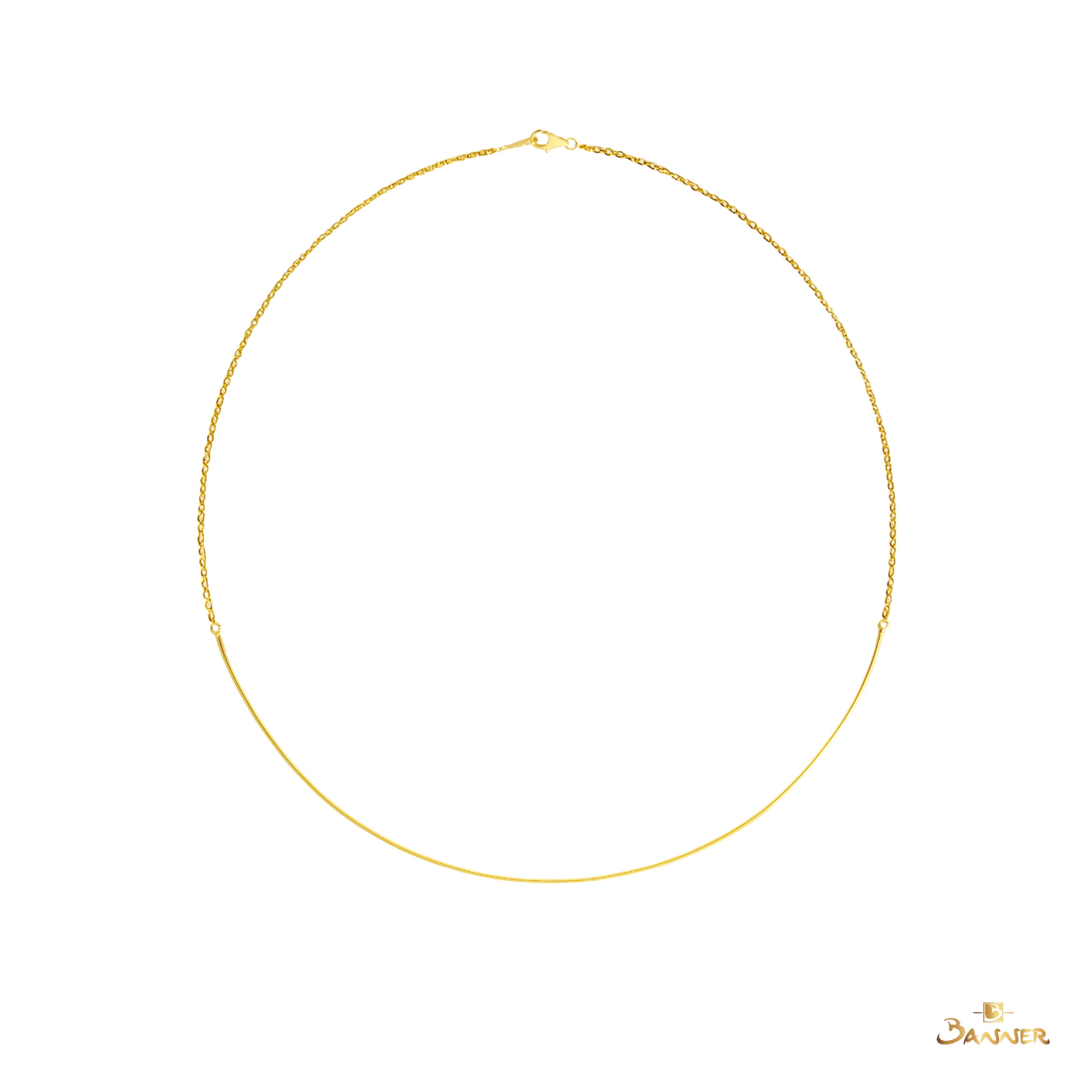 18K Half Bangle Necklace