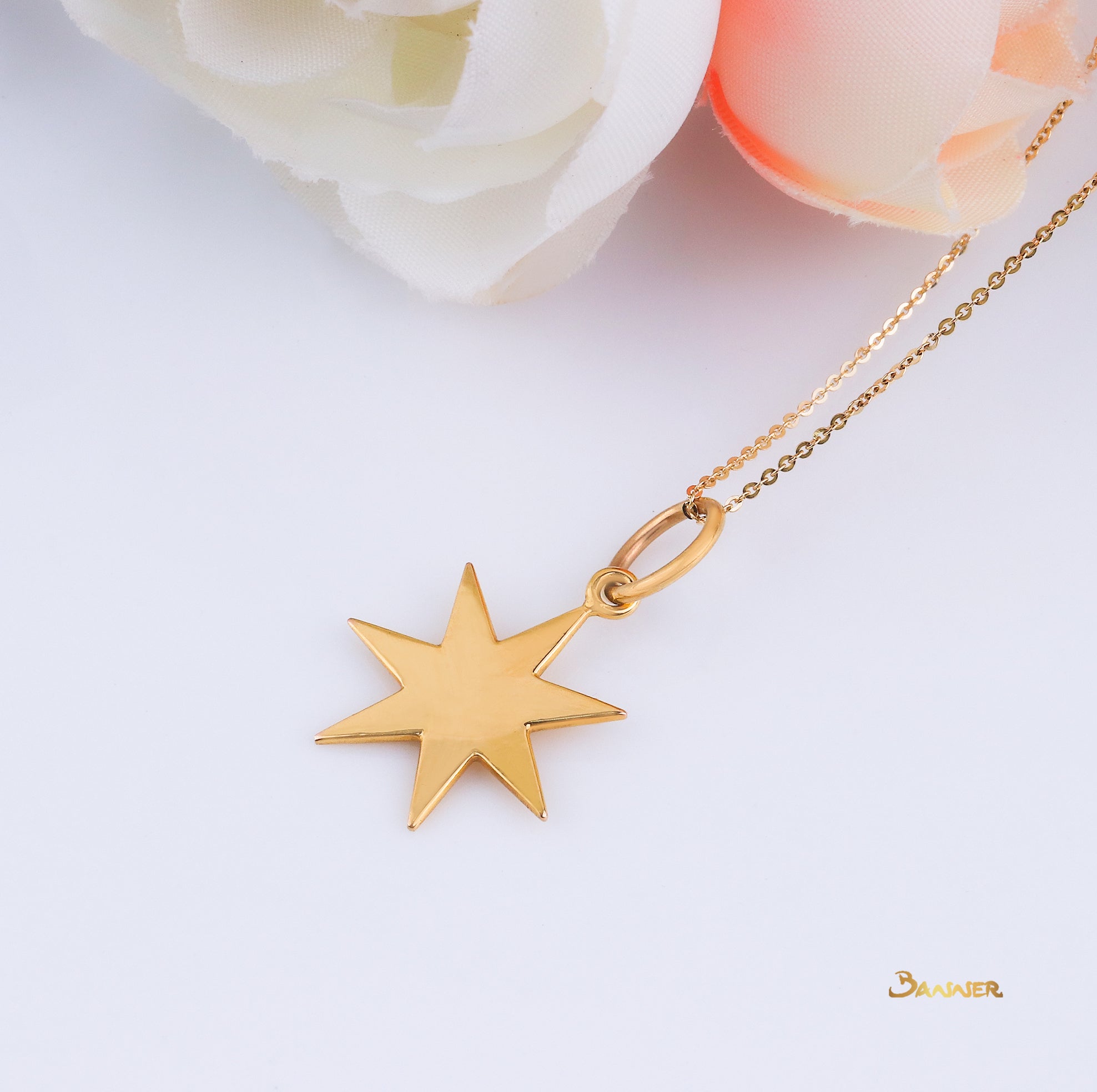 18k Yellow Gold Star Pendant