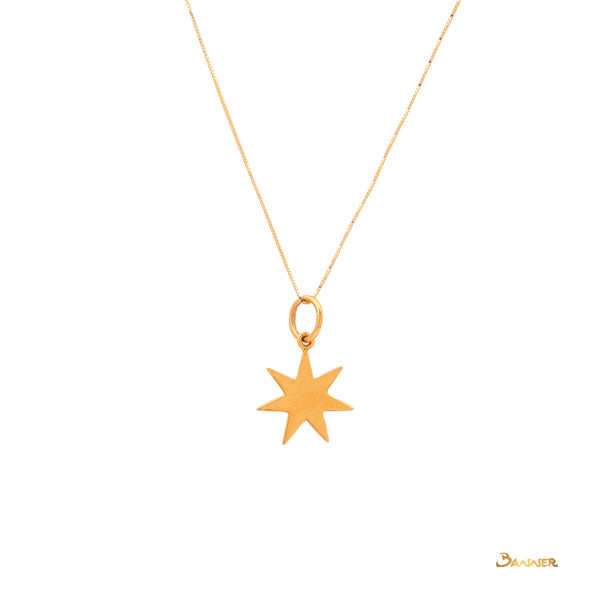 18k Yellow Gold Star Pendant