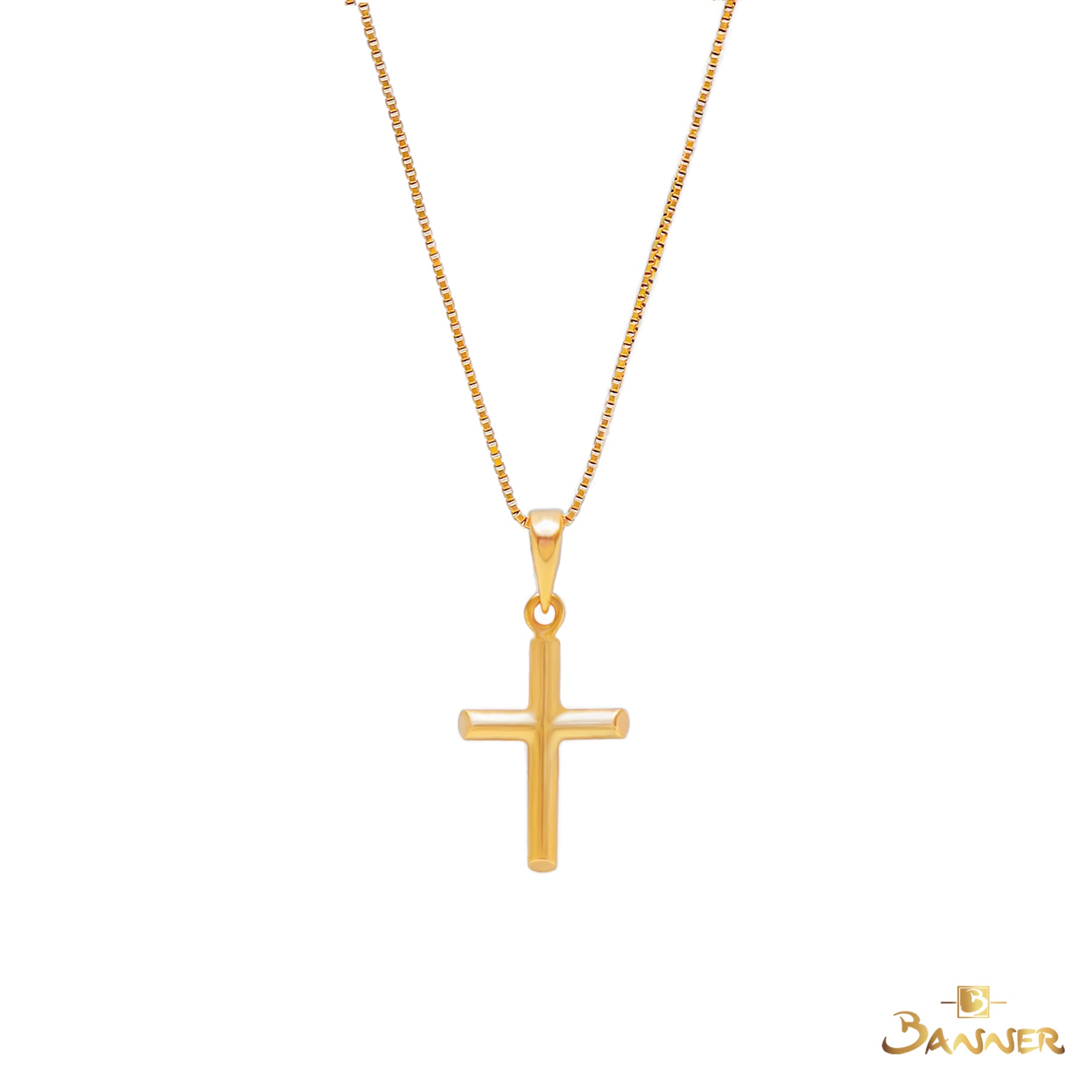 18k Gold Cross Pendant