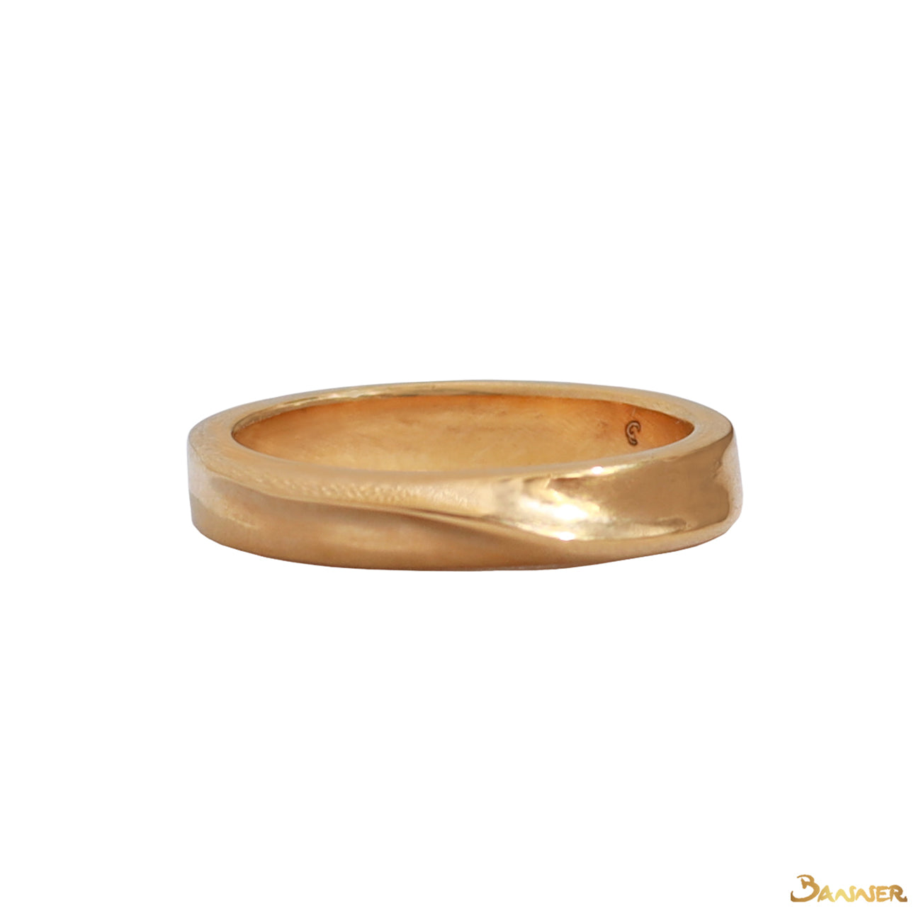 23K Yellow Gold Curve Ring