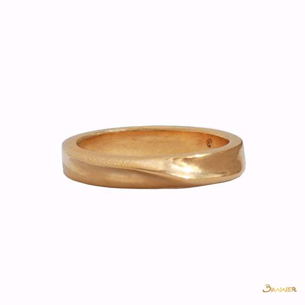23K Yellow Gold Curve Ring