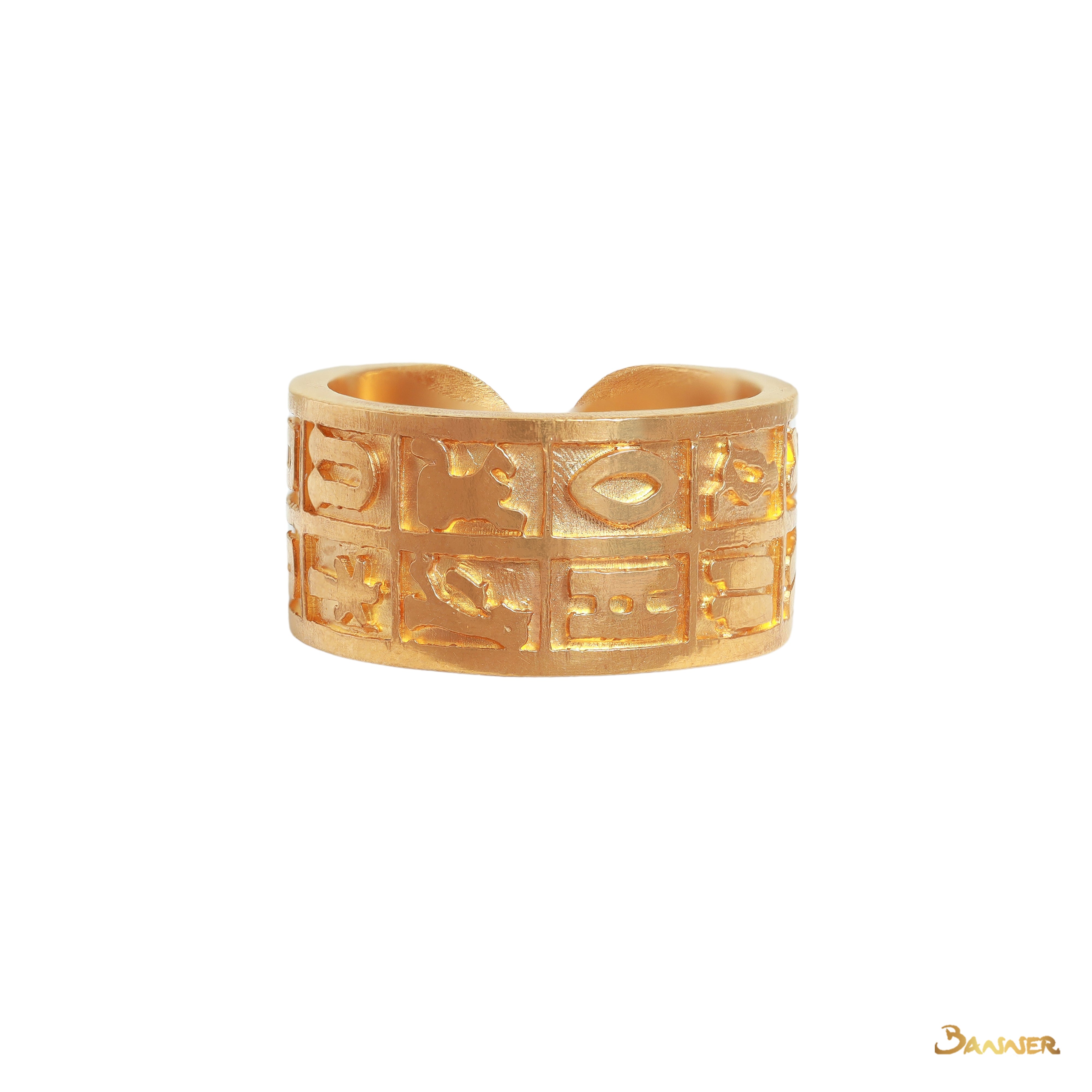 24K Yellow Gold Egyptian Ring