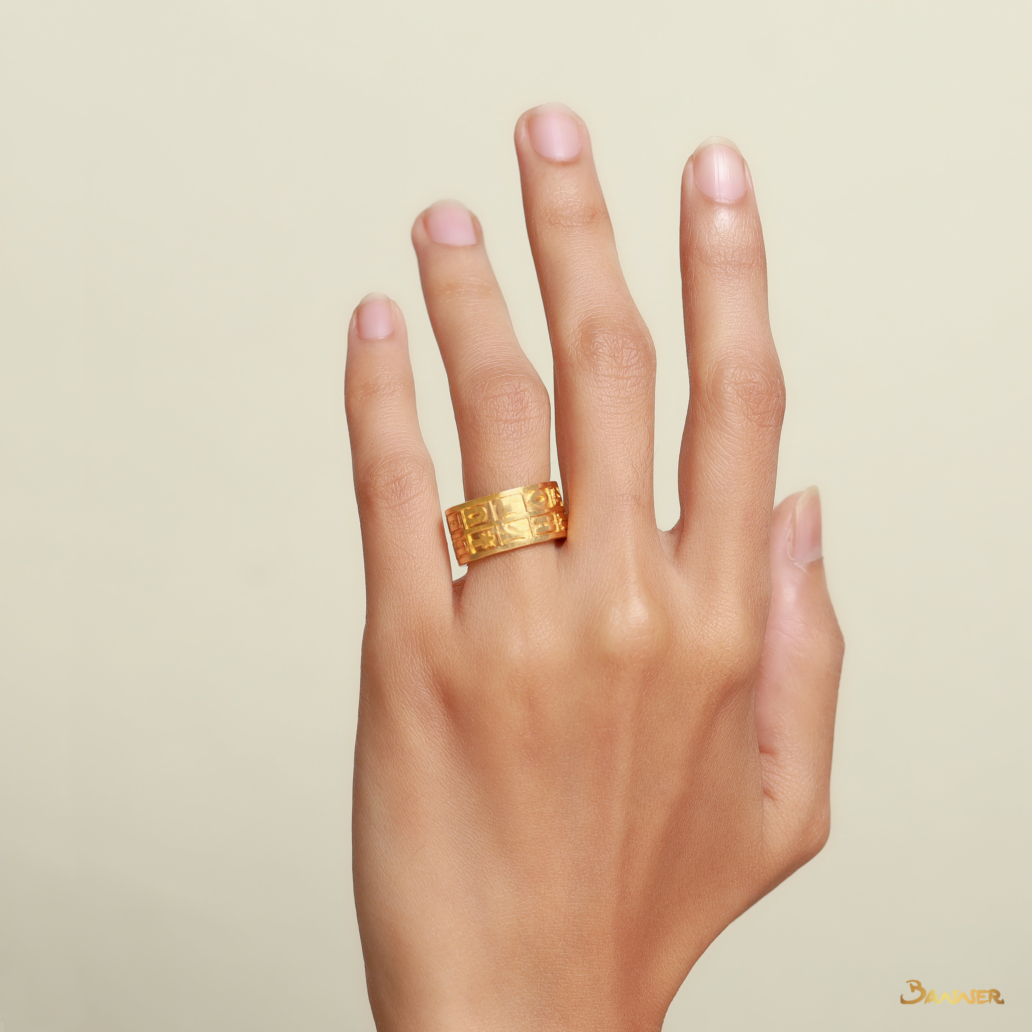 24K Yellow Gold Egyptian Ring