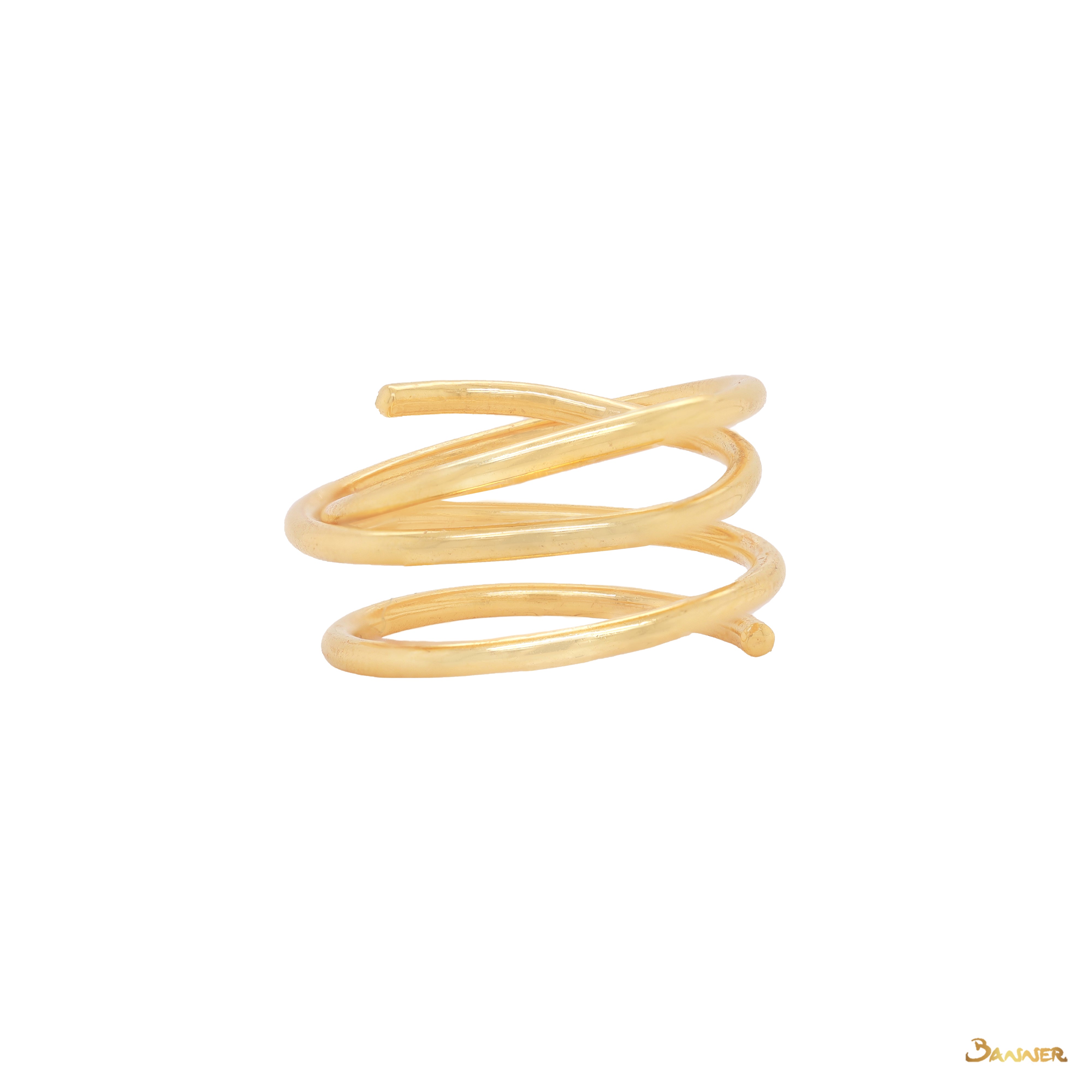 18k Coil Yellow Gold Ring