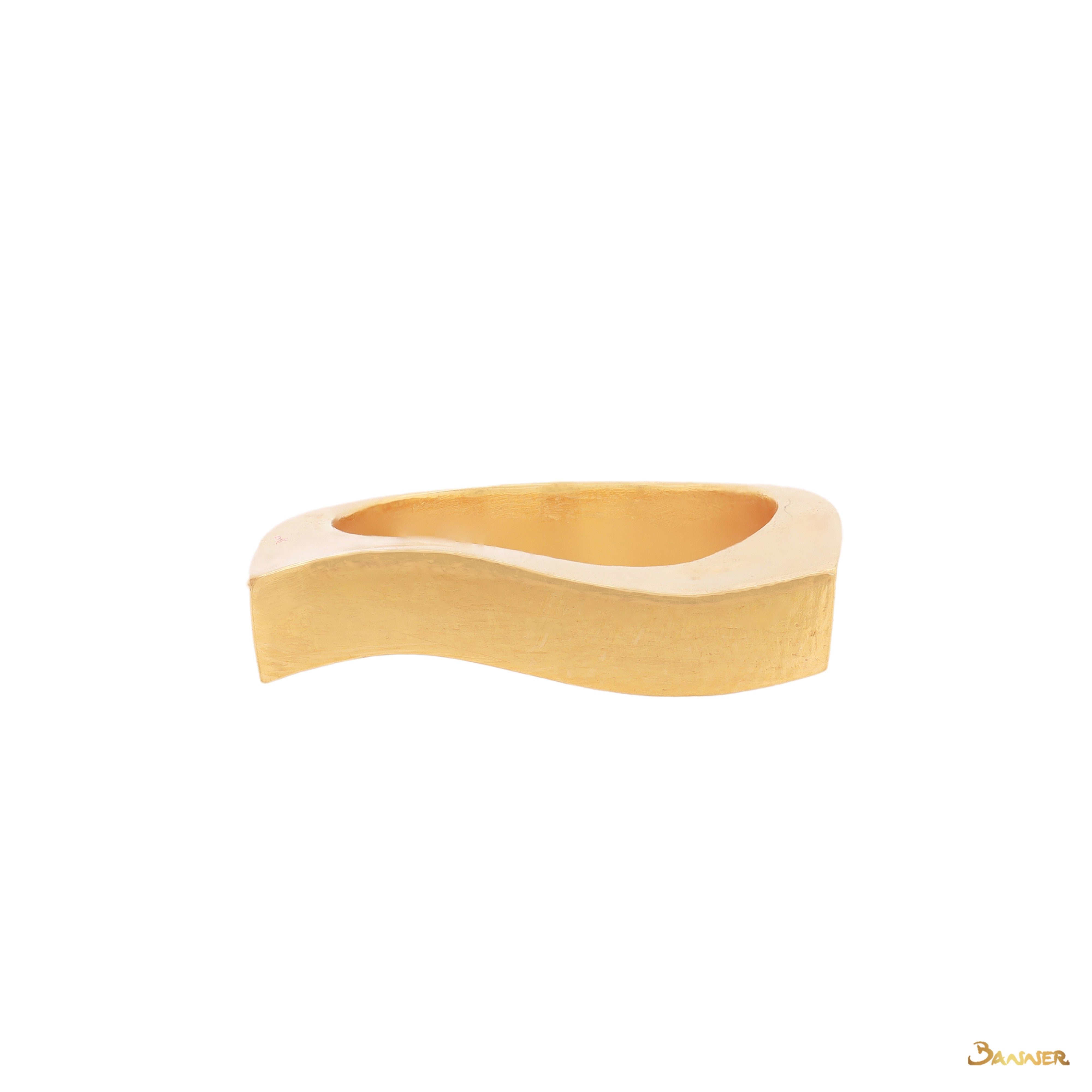 24k Yellow Gold Crest Ring