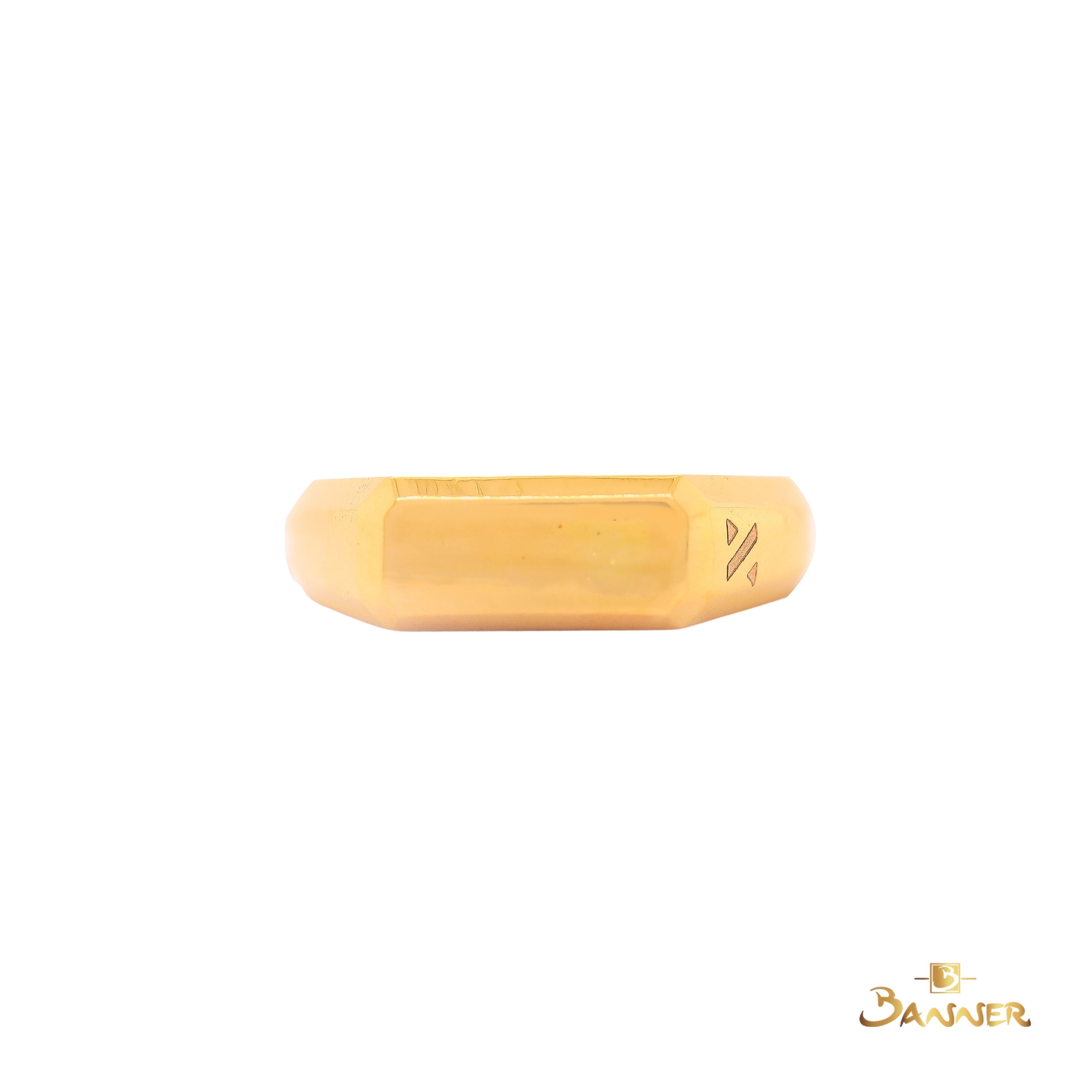 18K Yellow Gold Bar Ring