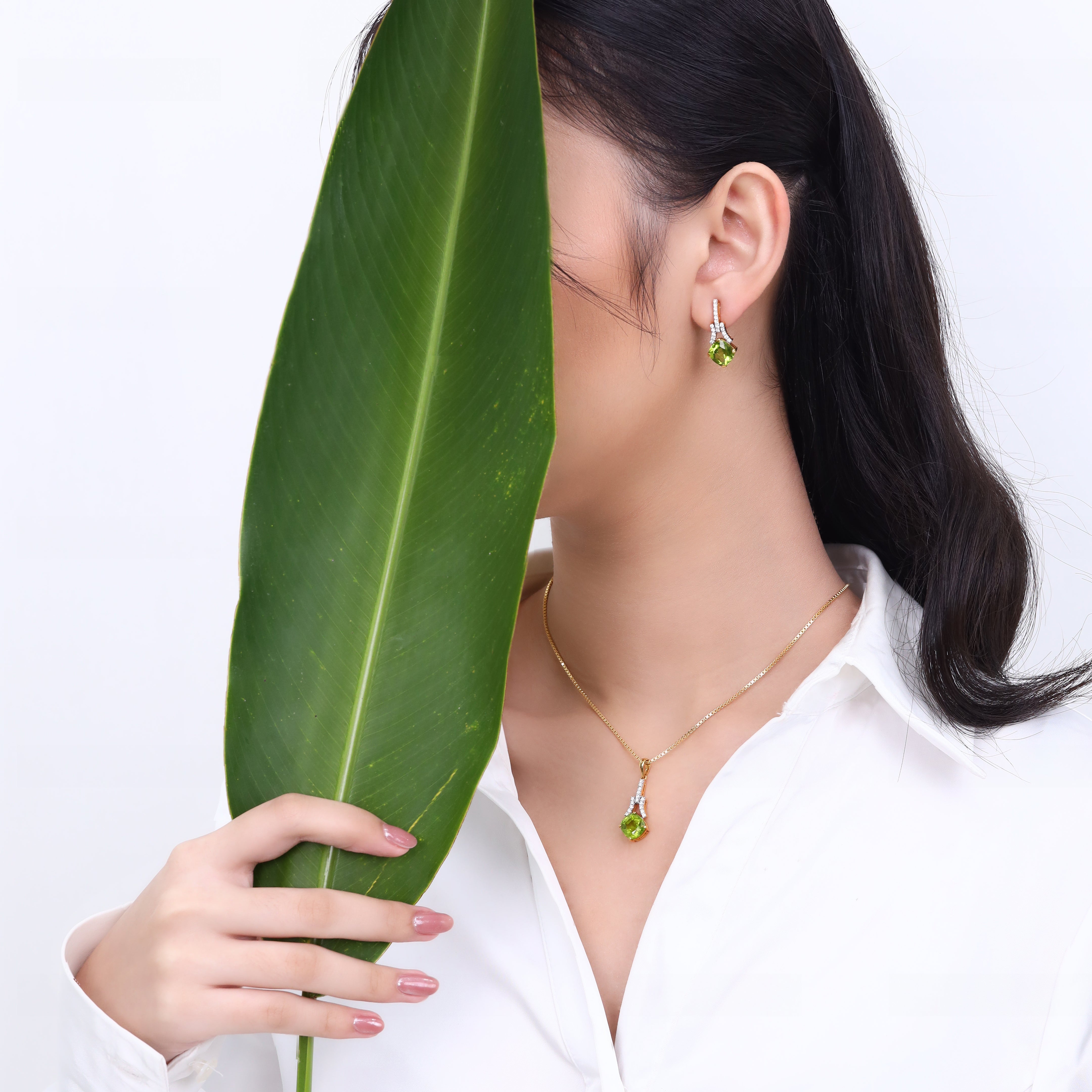 Peridot and Diamond Pendant