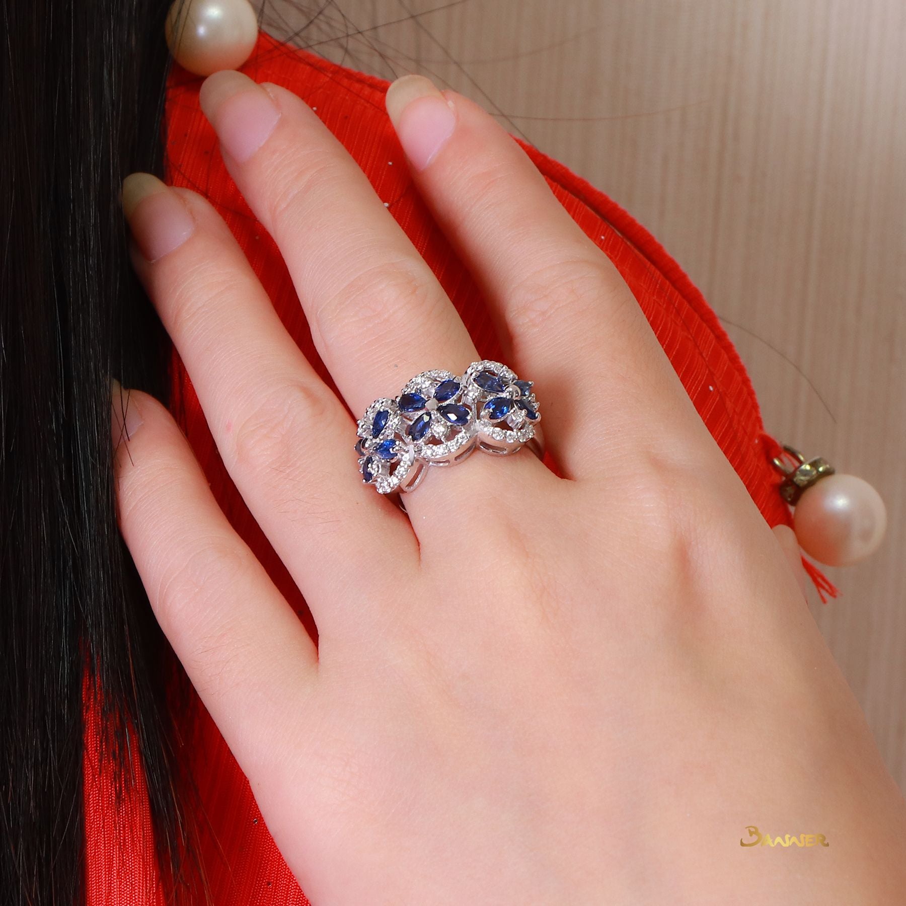 Sapphire and Diamond Ring