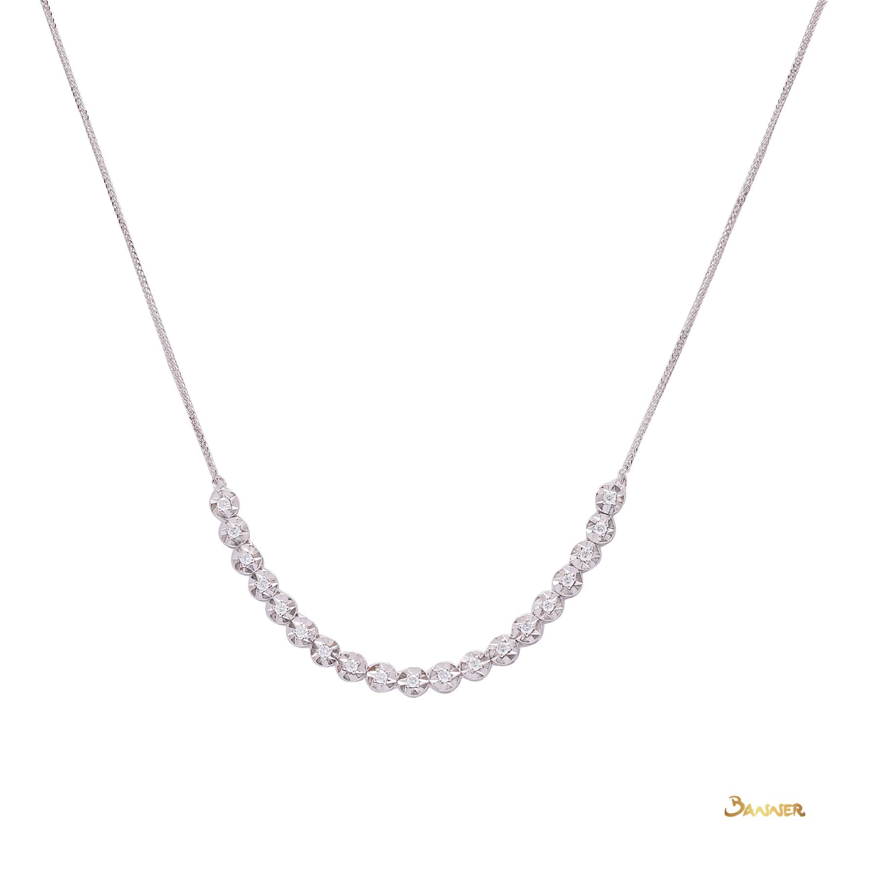 Diamond Floral Necklace