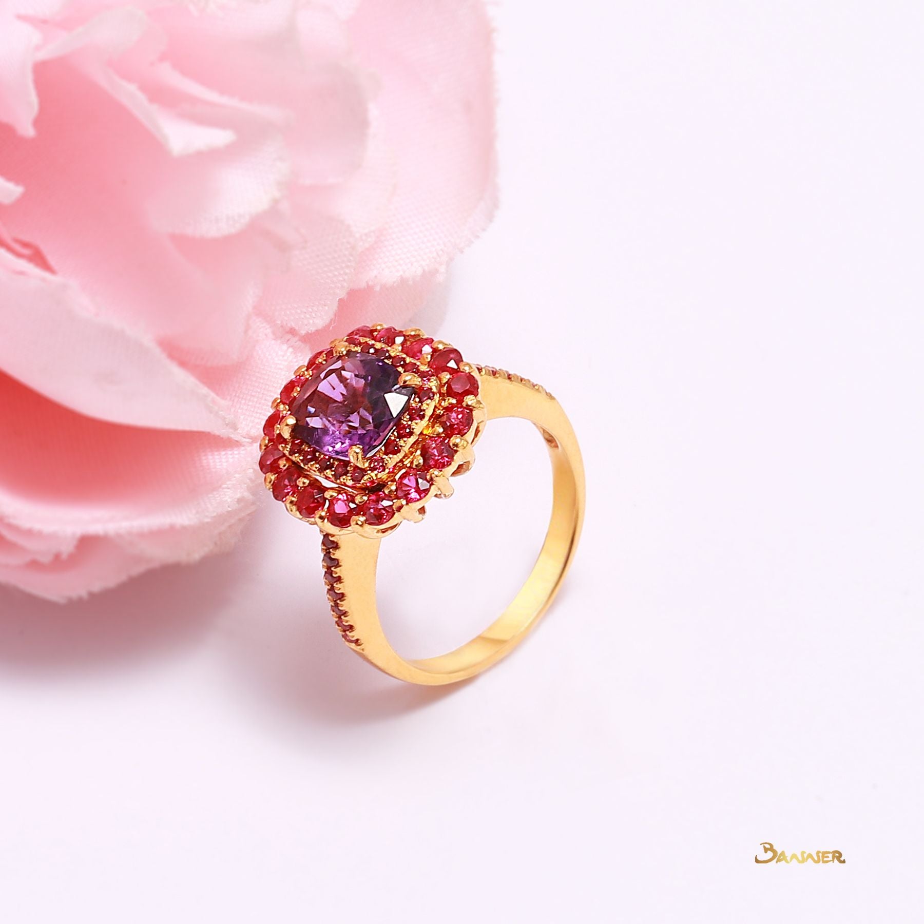 Amethyst and Ruby Ring