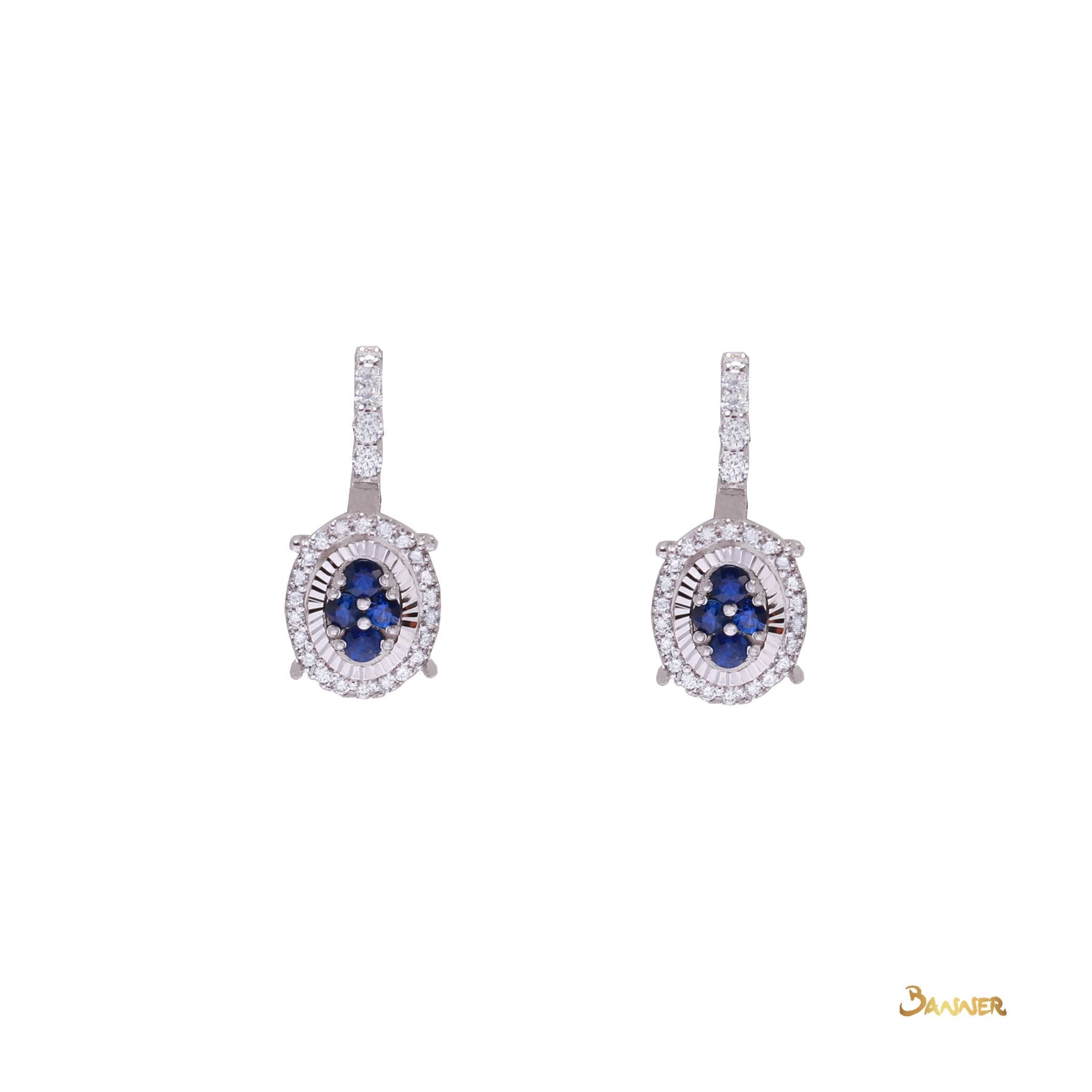 Sapphire and Diamond Earrings