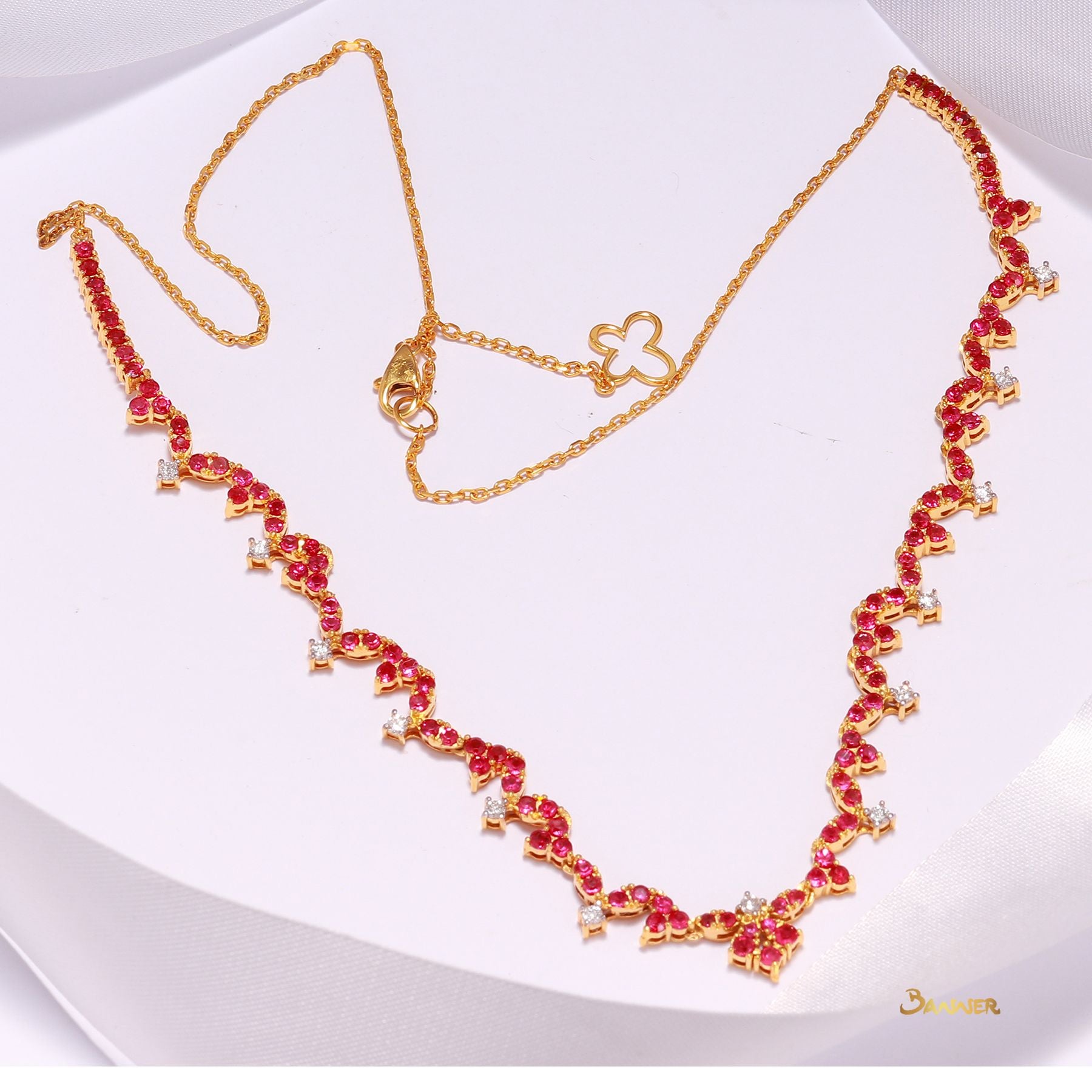 Ruby and Diamond Diana Necklace