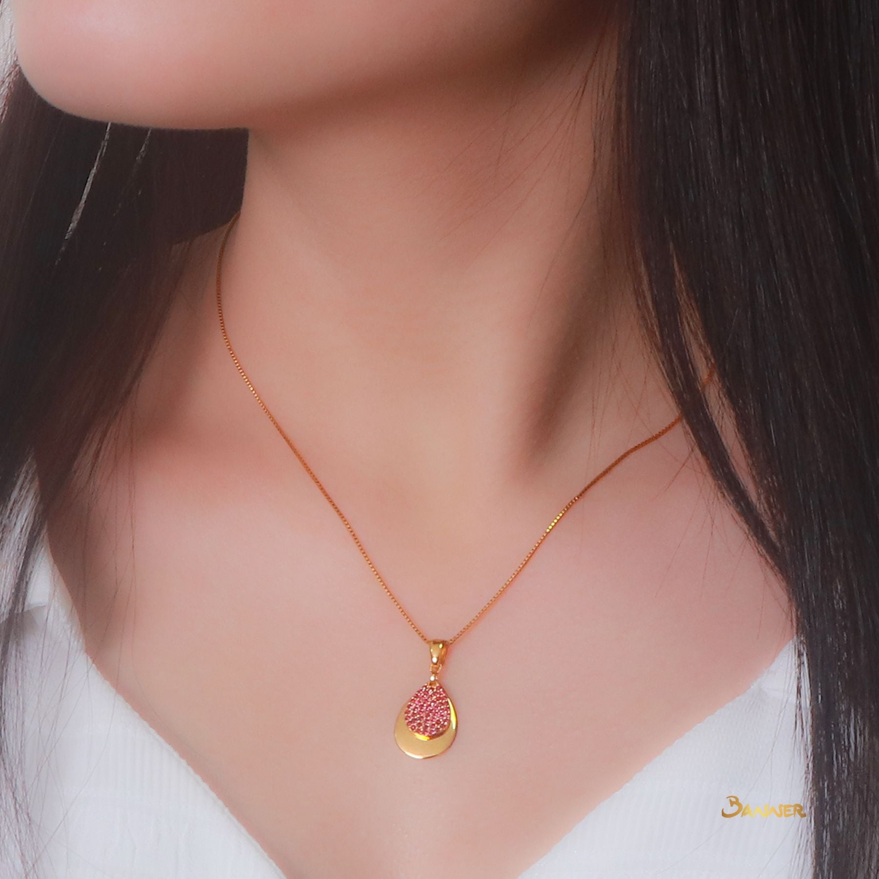 Ruby Rain-drop Pendant