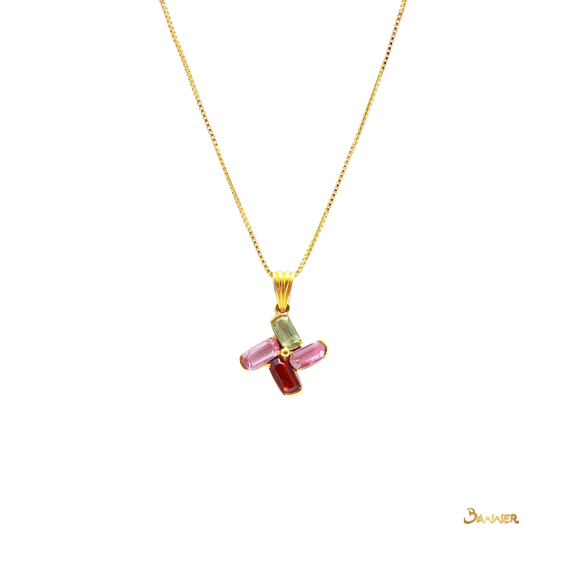 Multi-colored Spinel Sekkyar Pendant