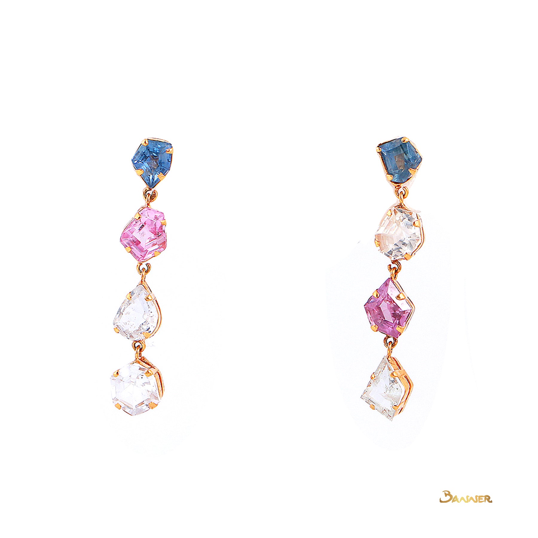 Multi-colored Sapphire Earrings