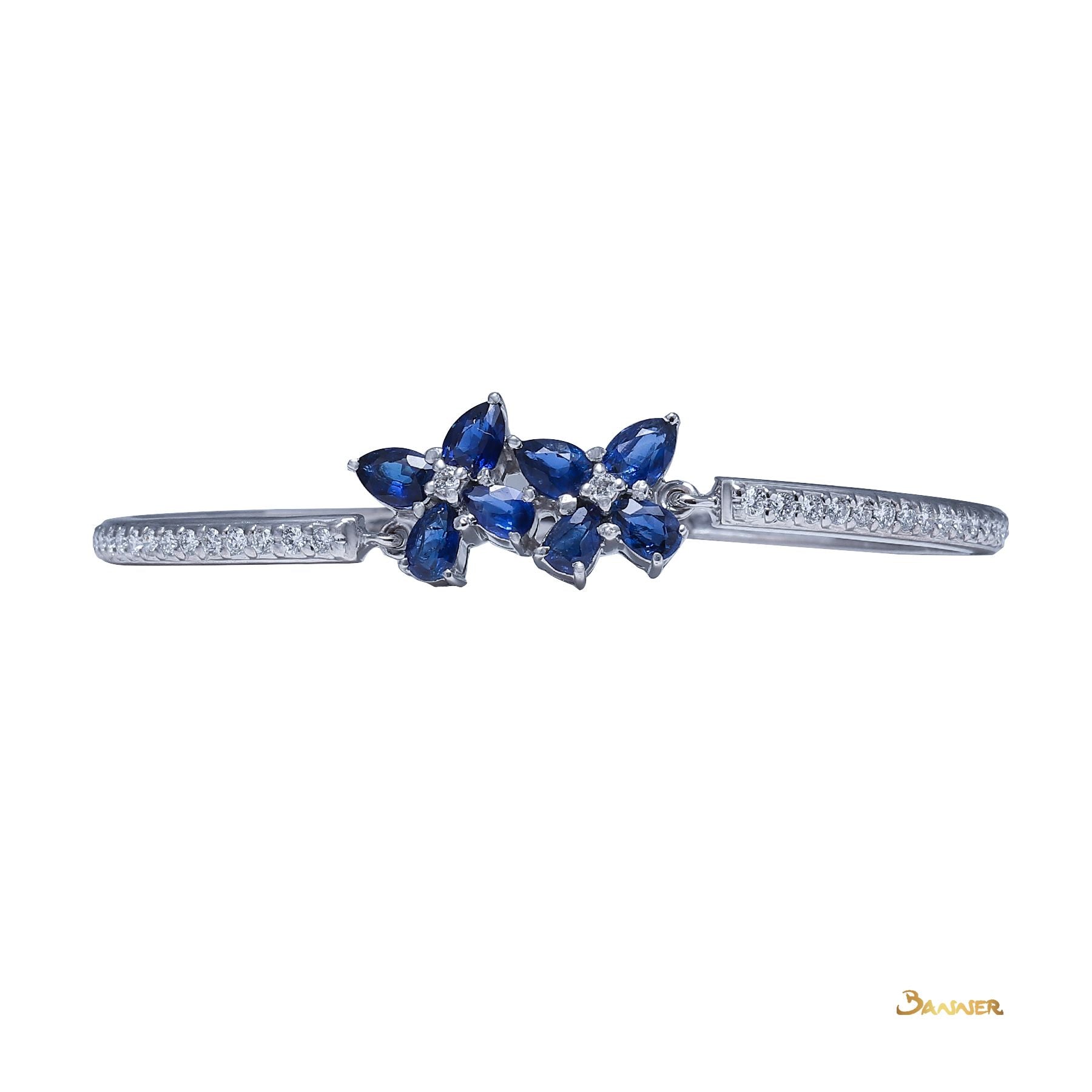 Sapphire Butterfly and Diamond Bracelet