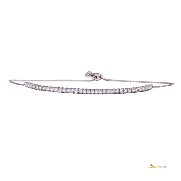 Diamond Tennis Bracelet (Adjustable) ( 1.04 cts . t.w )