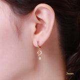 Diamond Initial Earrings (Customizable)
