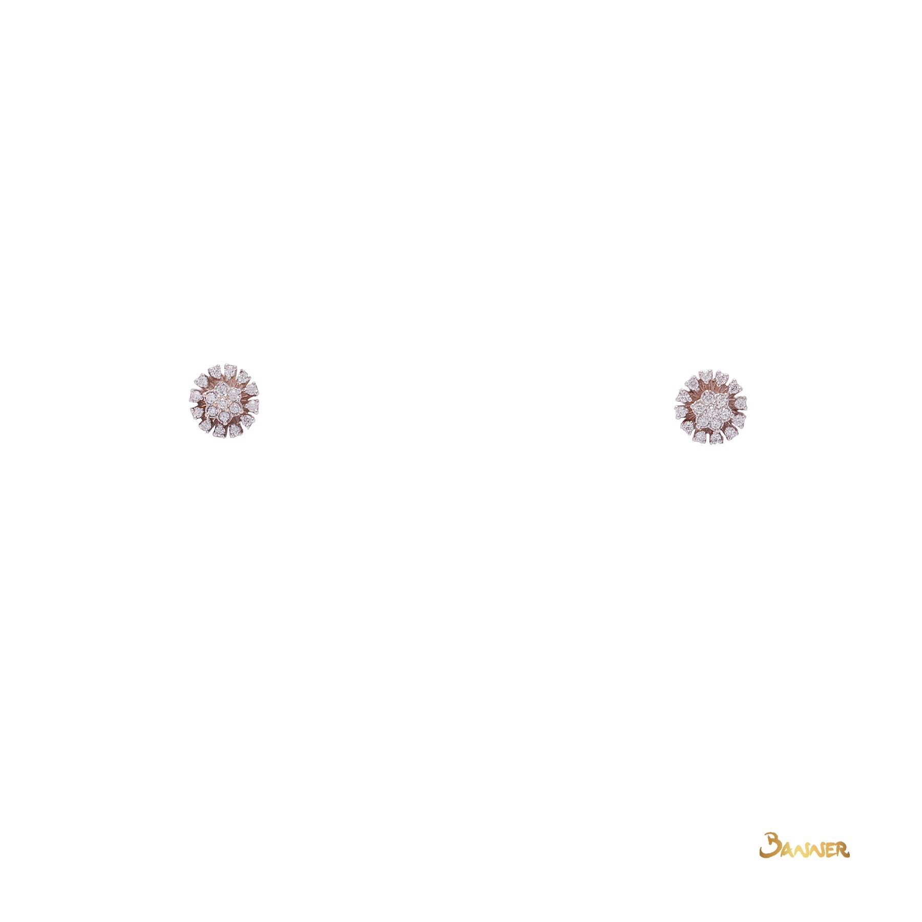 Diamond Rose Earrings