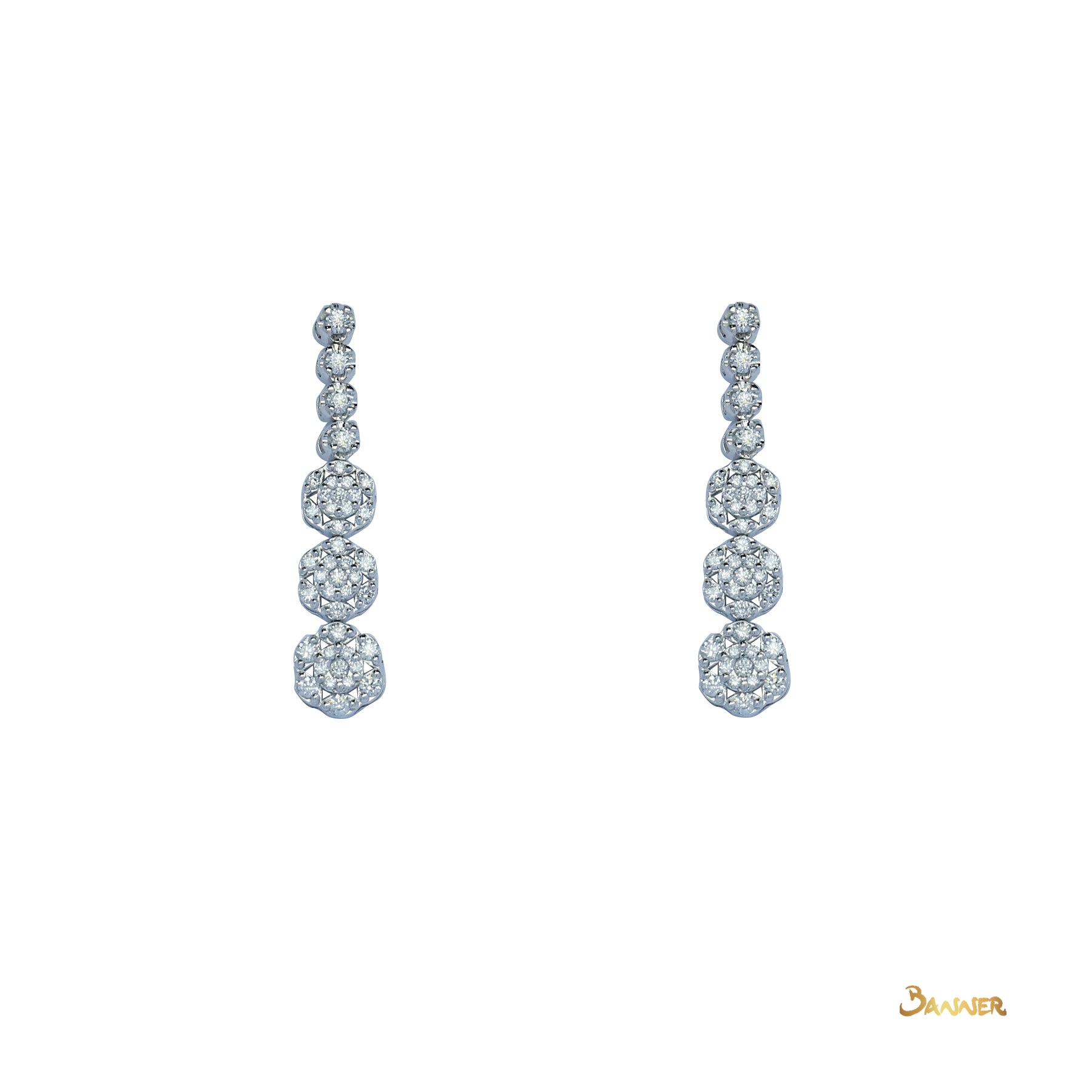 Diamond Invisible Dangle Earrings