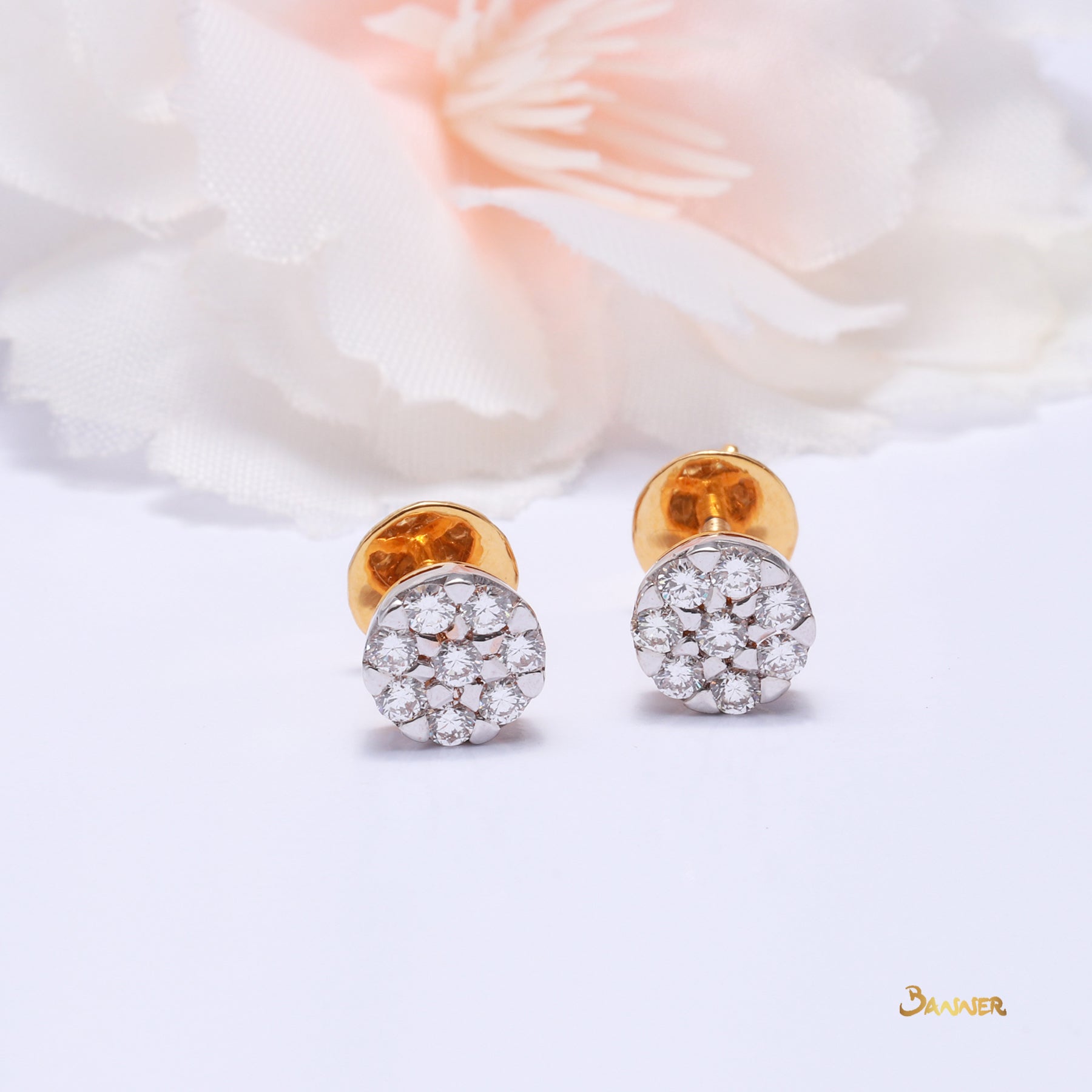 Diamond Stud Earrings with Illusion Setting (0.48 ct. t.w.)